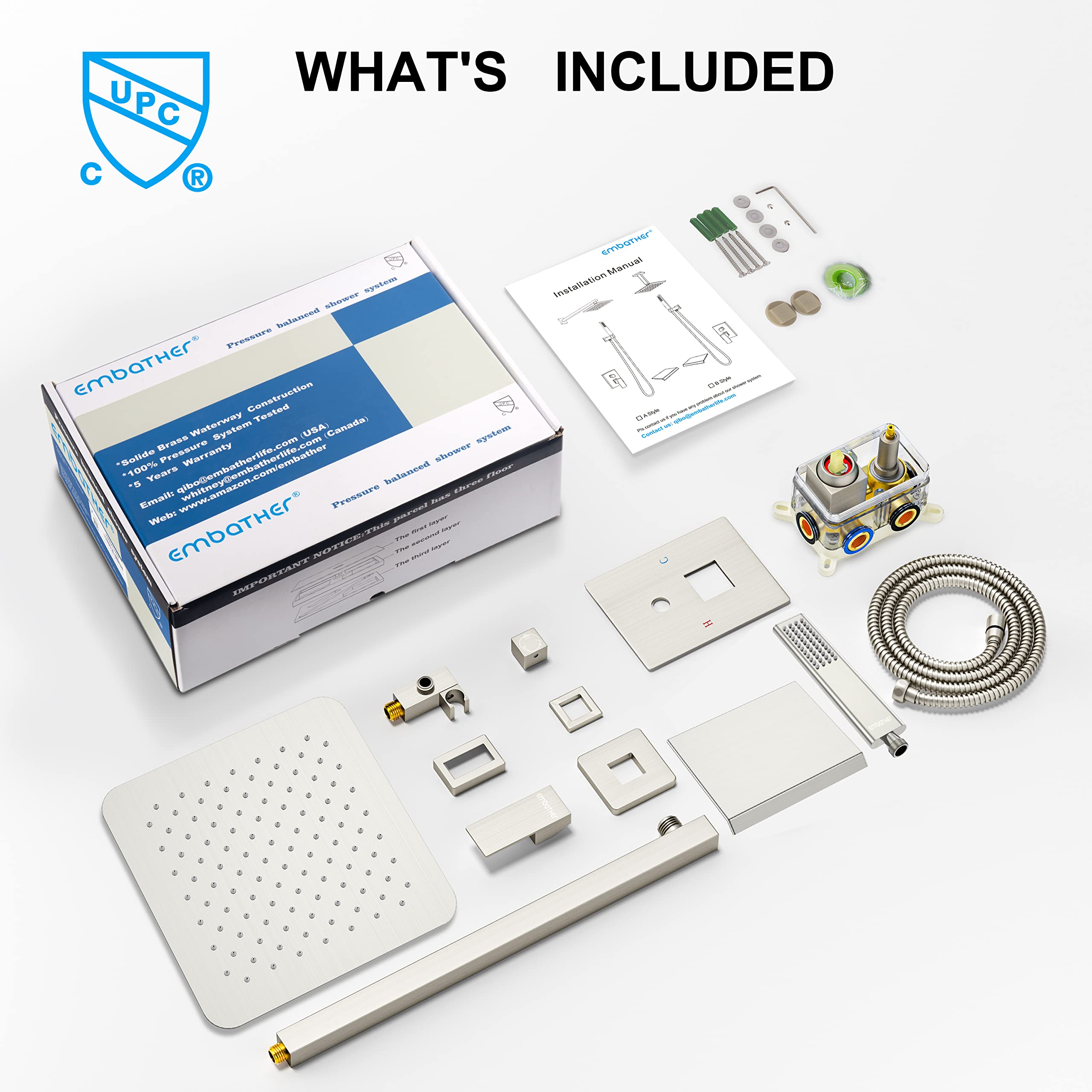 Shower System with Tub Spout Faucet Set