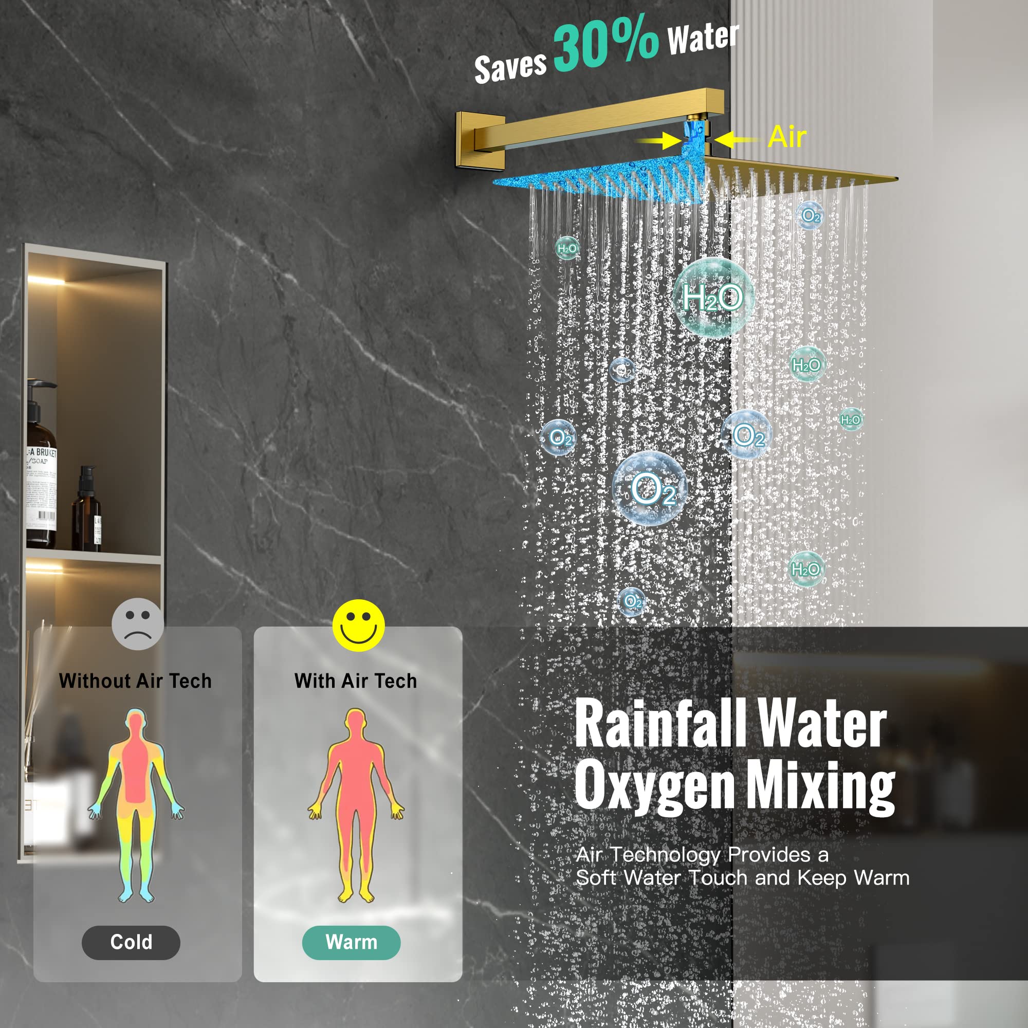 Bathtub Faucet Shower System with Tub Spout