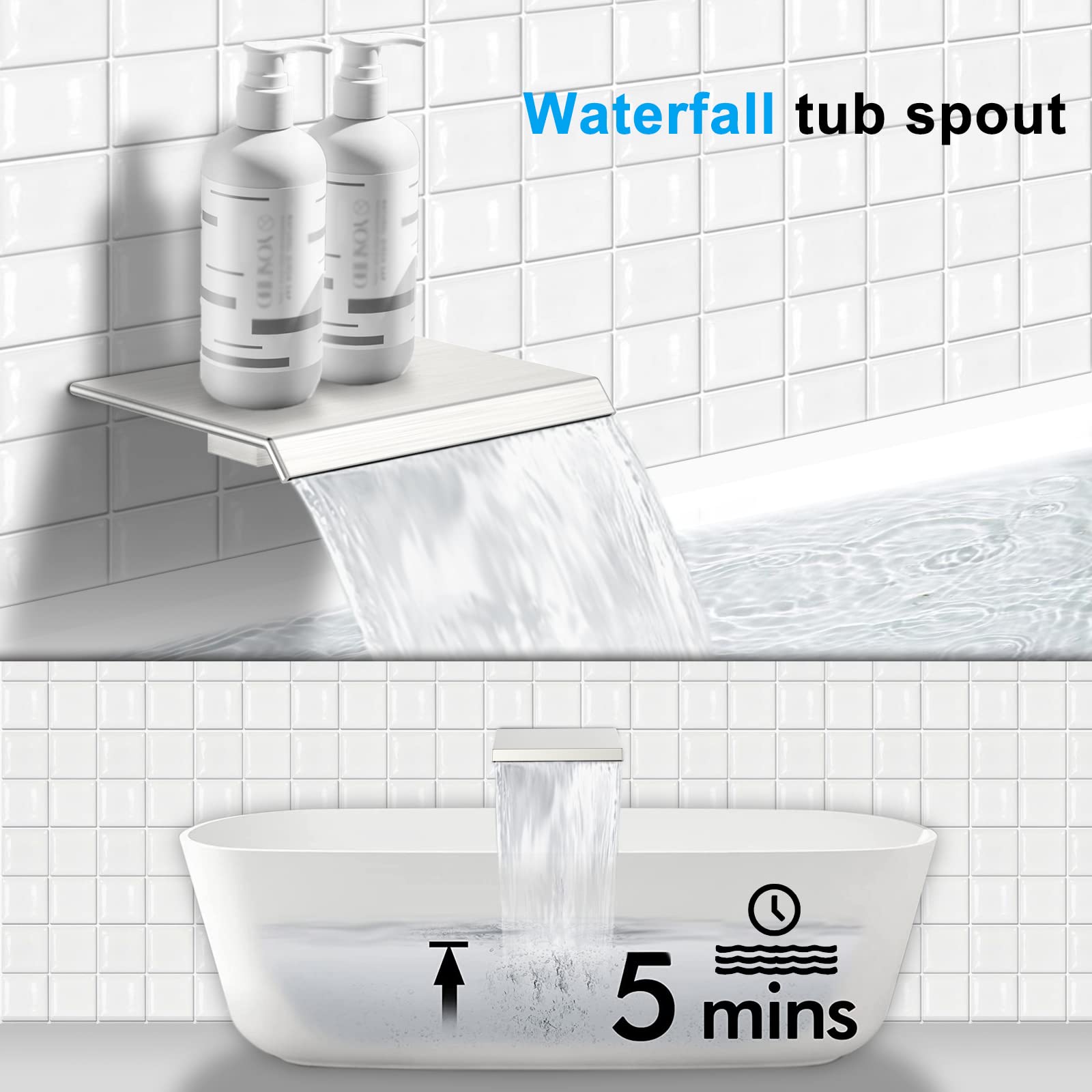 Shower System with Tub Spout Faucet Set