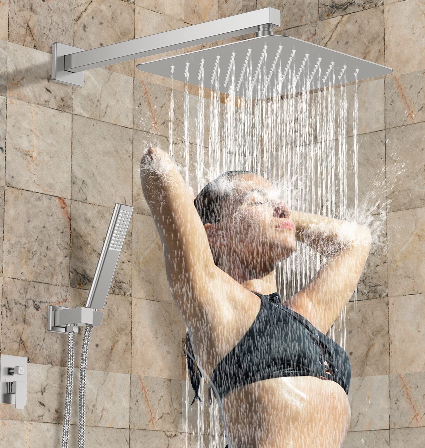 Shower System with Tub Spout Faucet Set