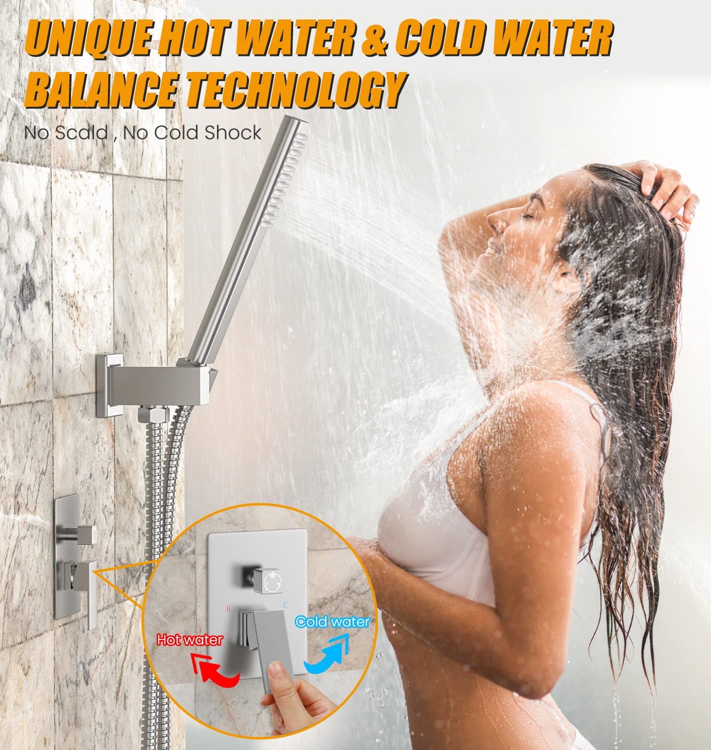 Shower System with Tub Spout Faucet Set
