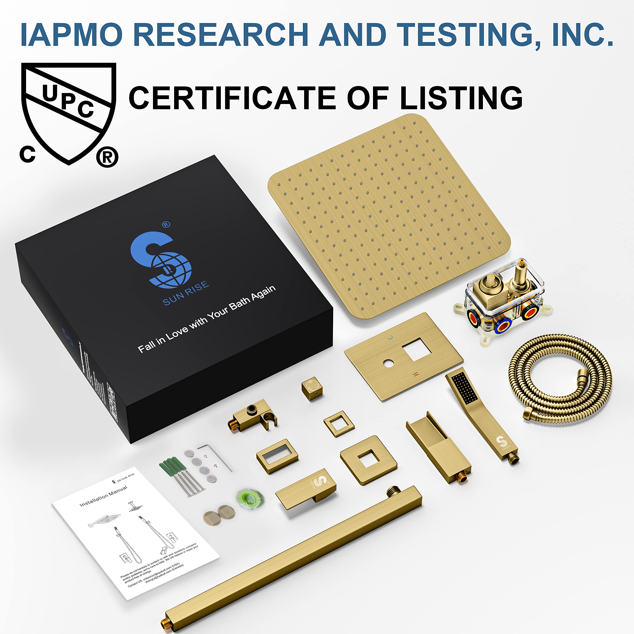 Bathtub Faucet Shower System with Tub Spout