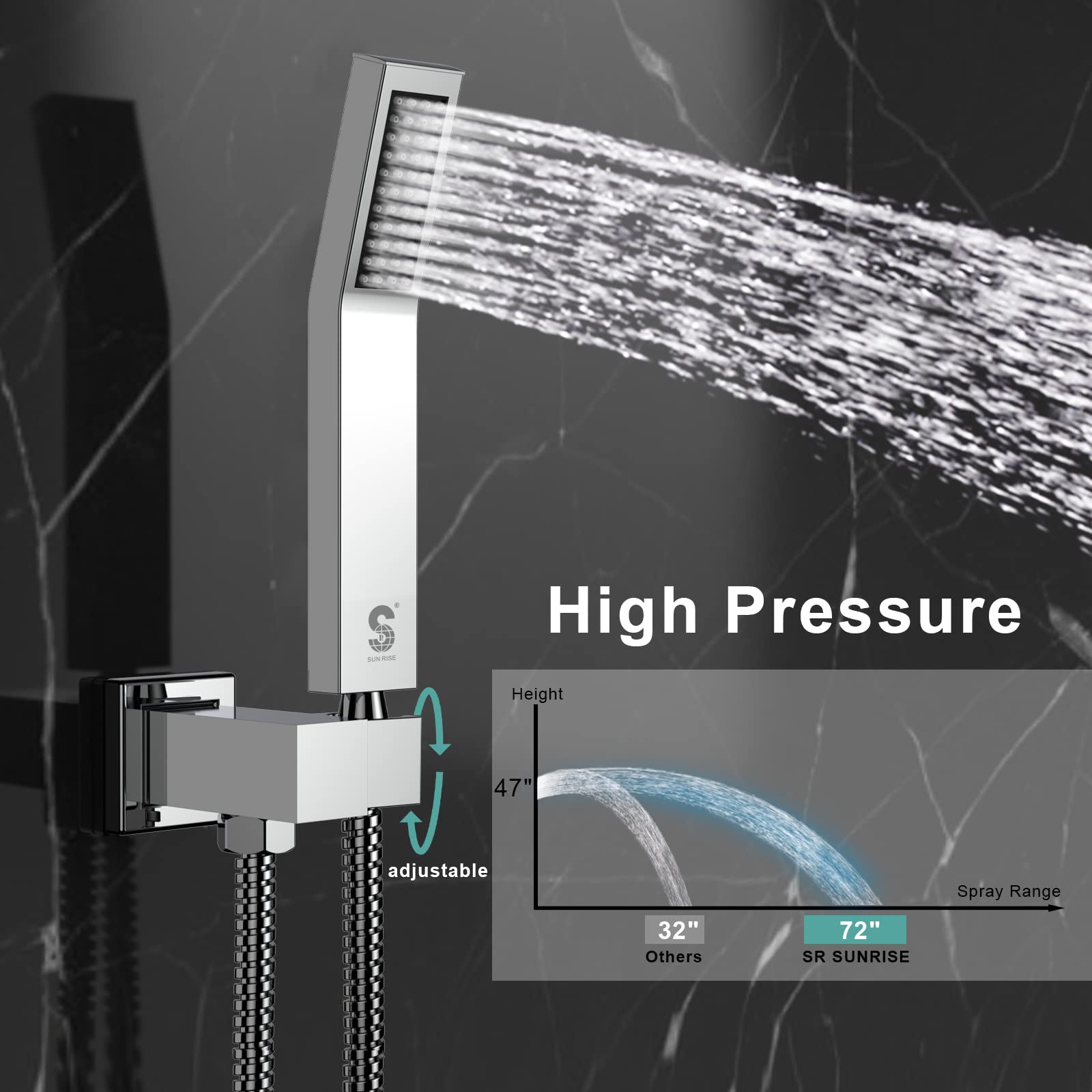 Bathtub Faucet Shower System with Tub Spout