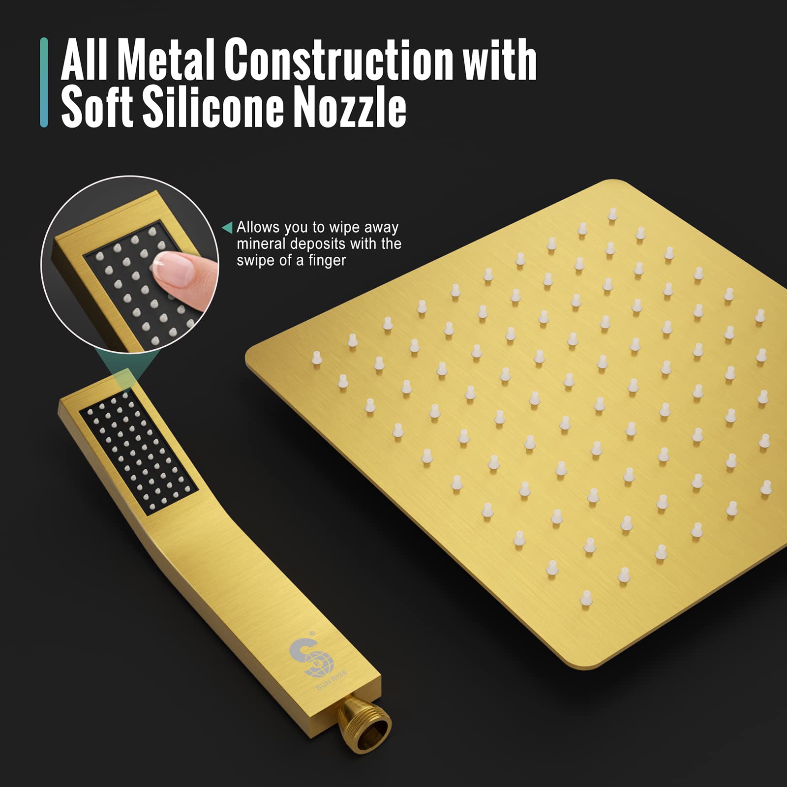 8 Inch Bend Pipe Shower Set (Square)