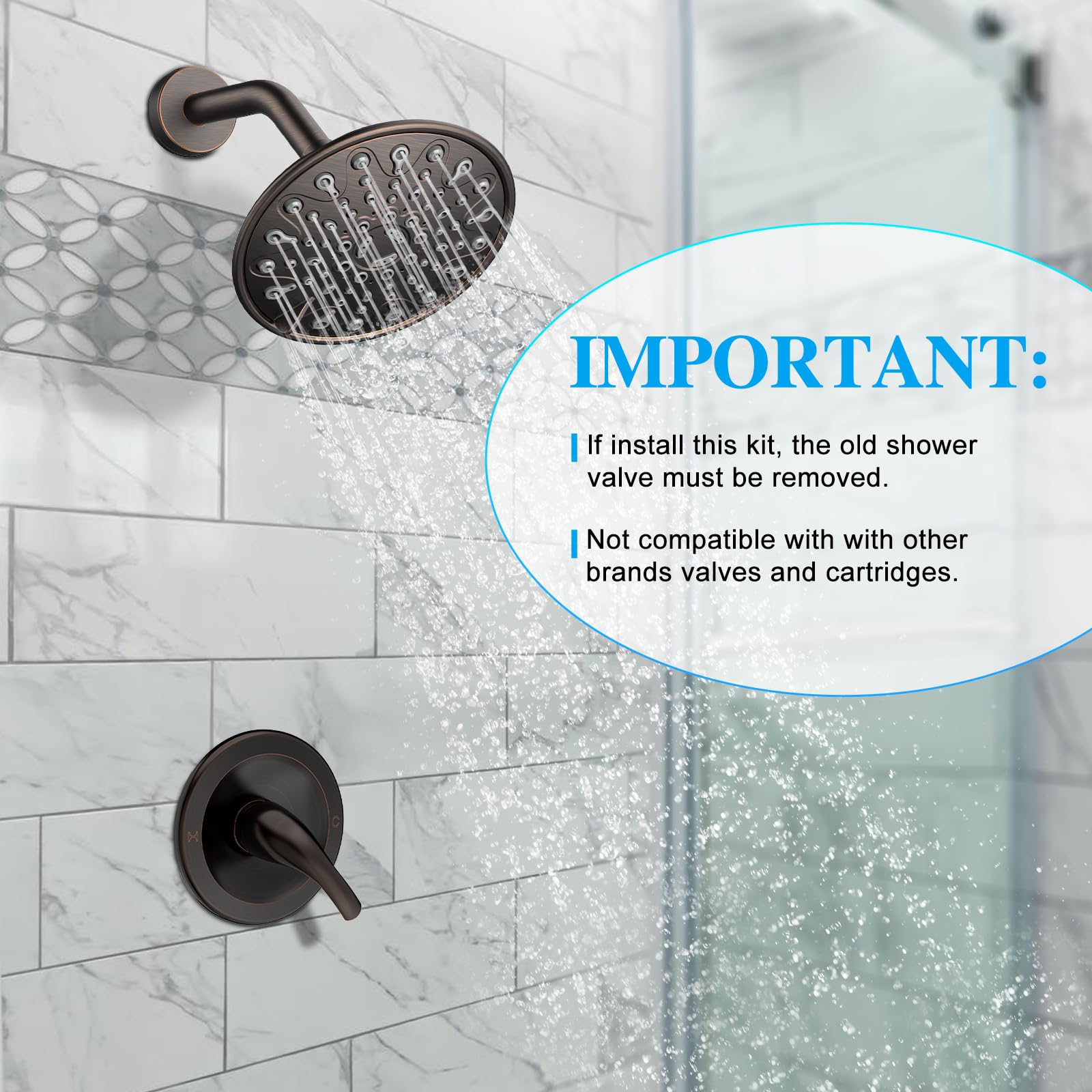 6 Inch Shower Kit （Round）