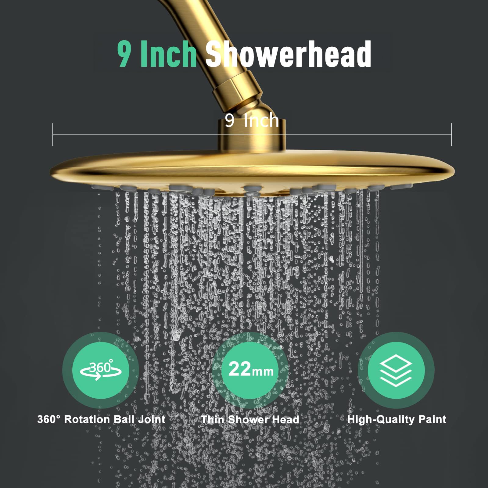 9 Inch Shower Kit （Round）