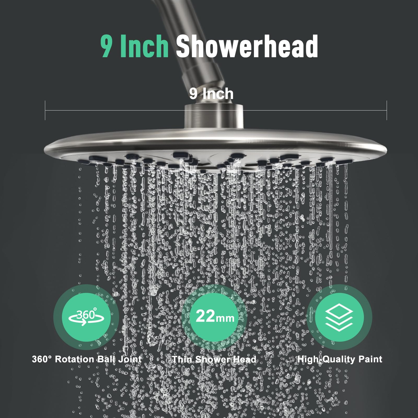 9 Inch Shower Kit （Round）