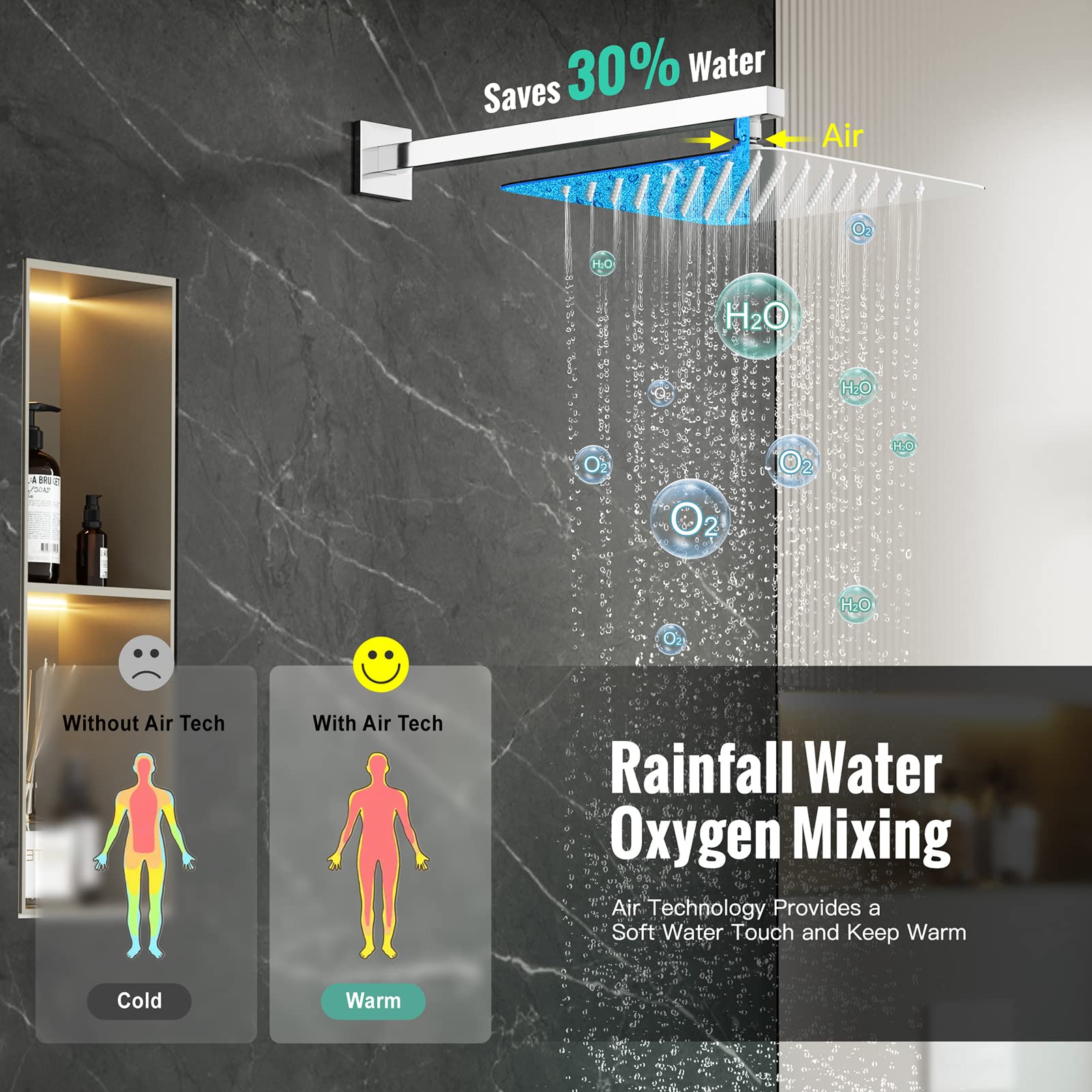 Bathtub Faucet Shower System with Tub Spout