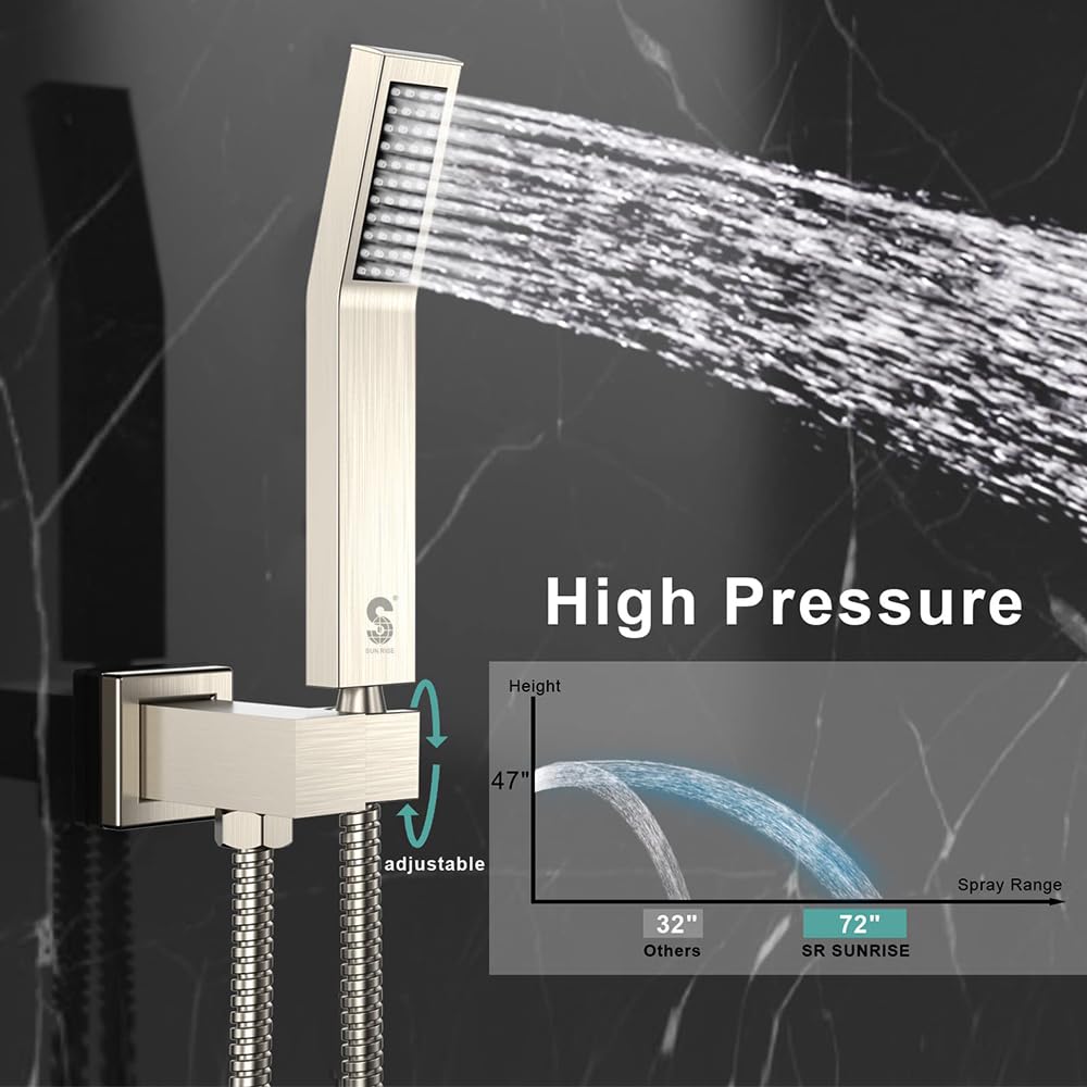 Bathtub Faucet Shower System with Tub Spout