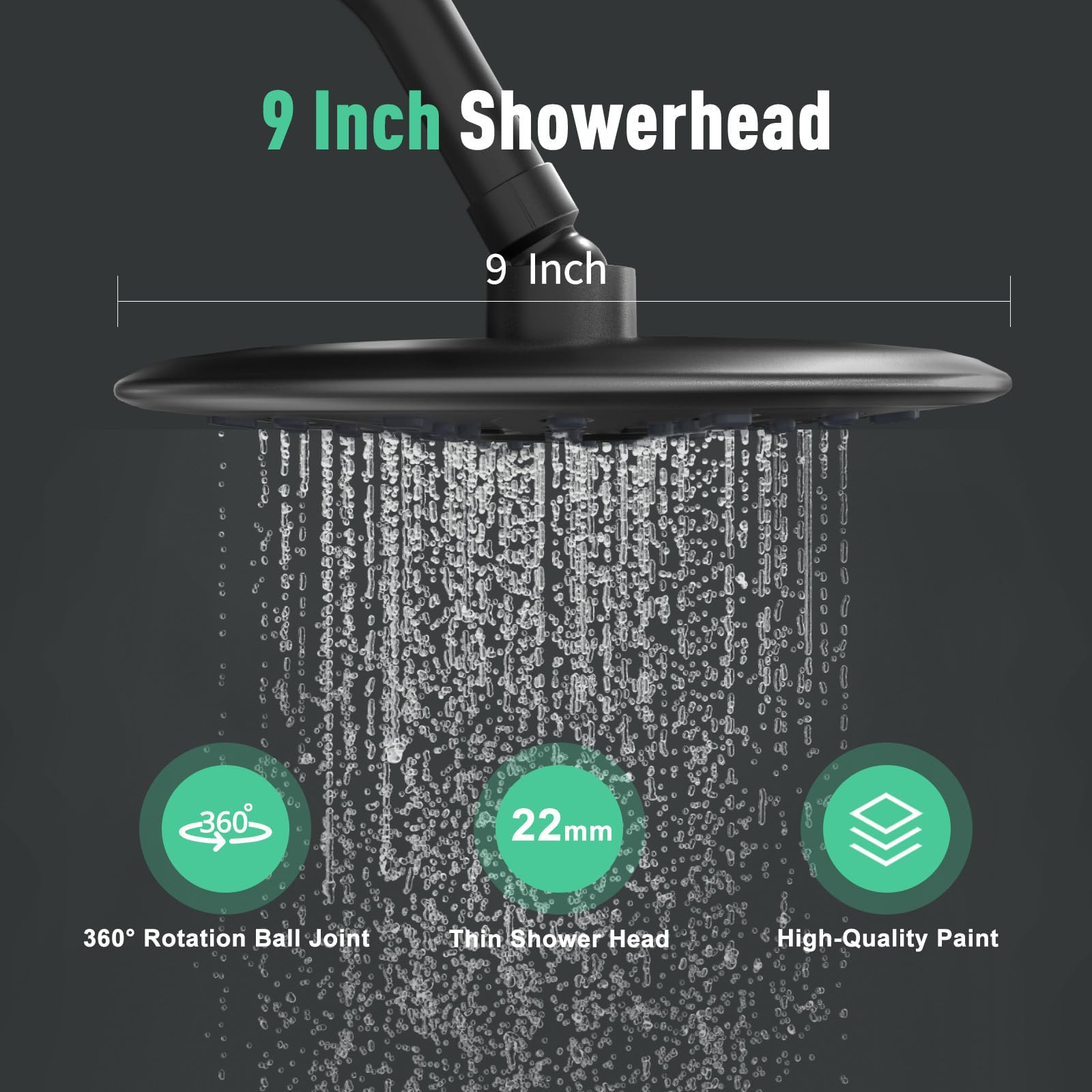 9 Inch Shower Kit （Round）