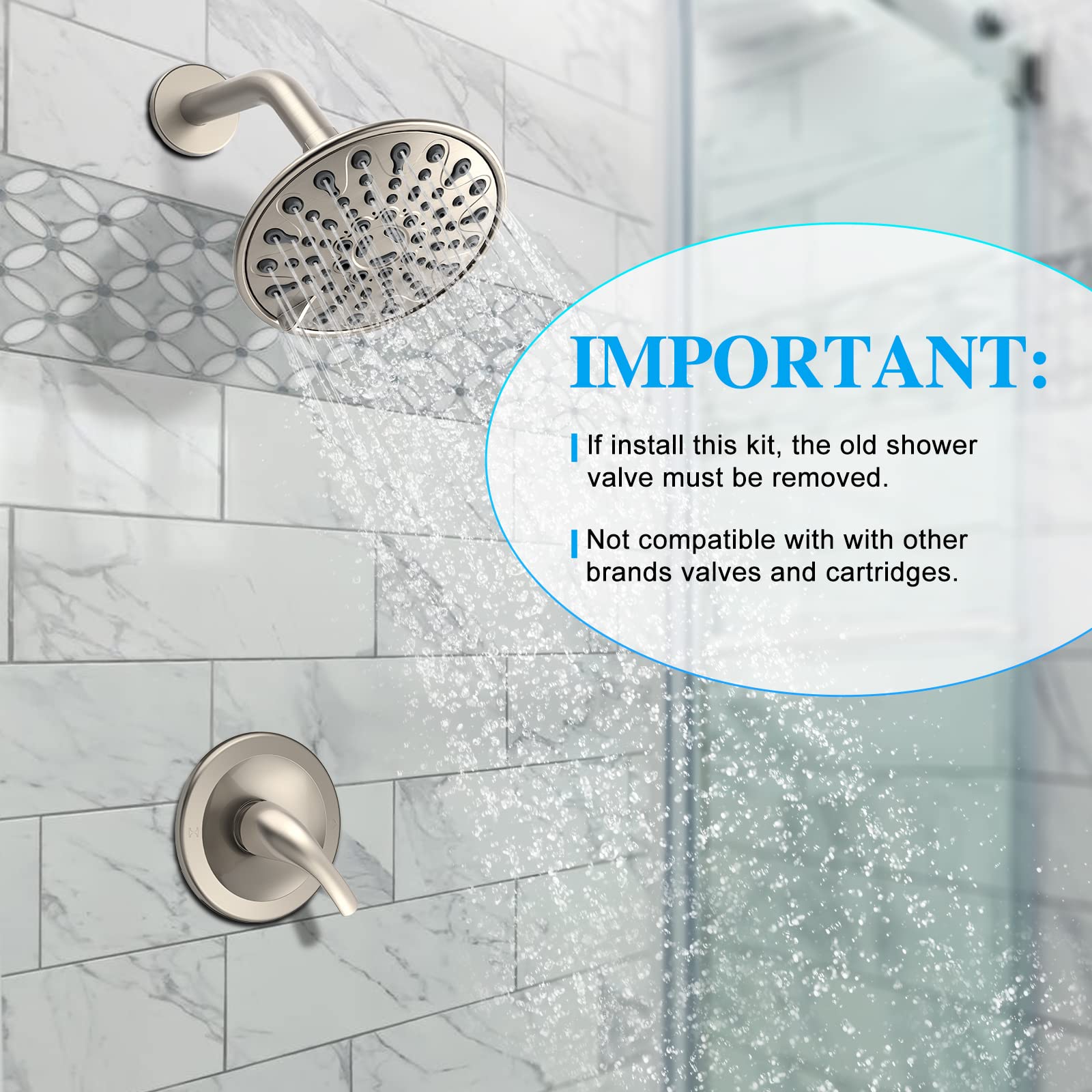 6 Inch Shower Kit （Round）