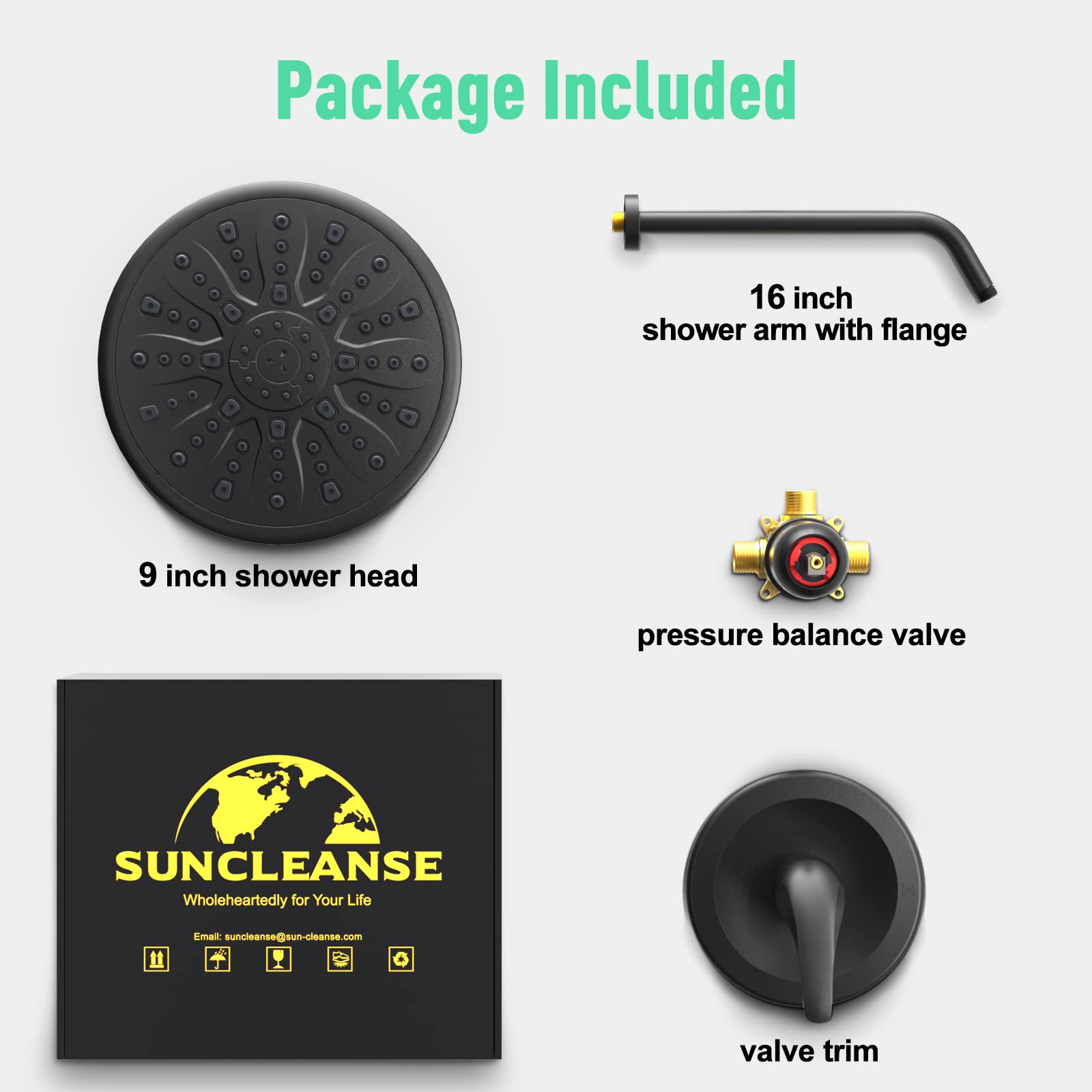 9 Inch Shower Kit （Round）