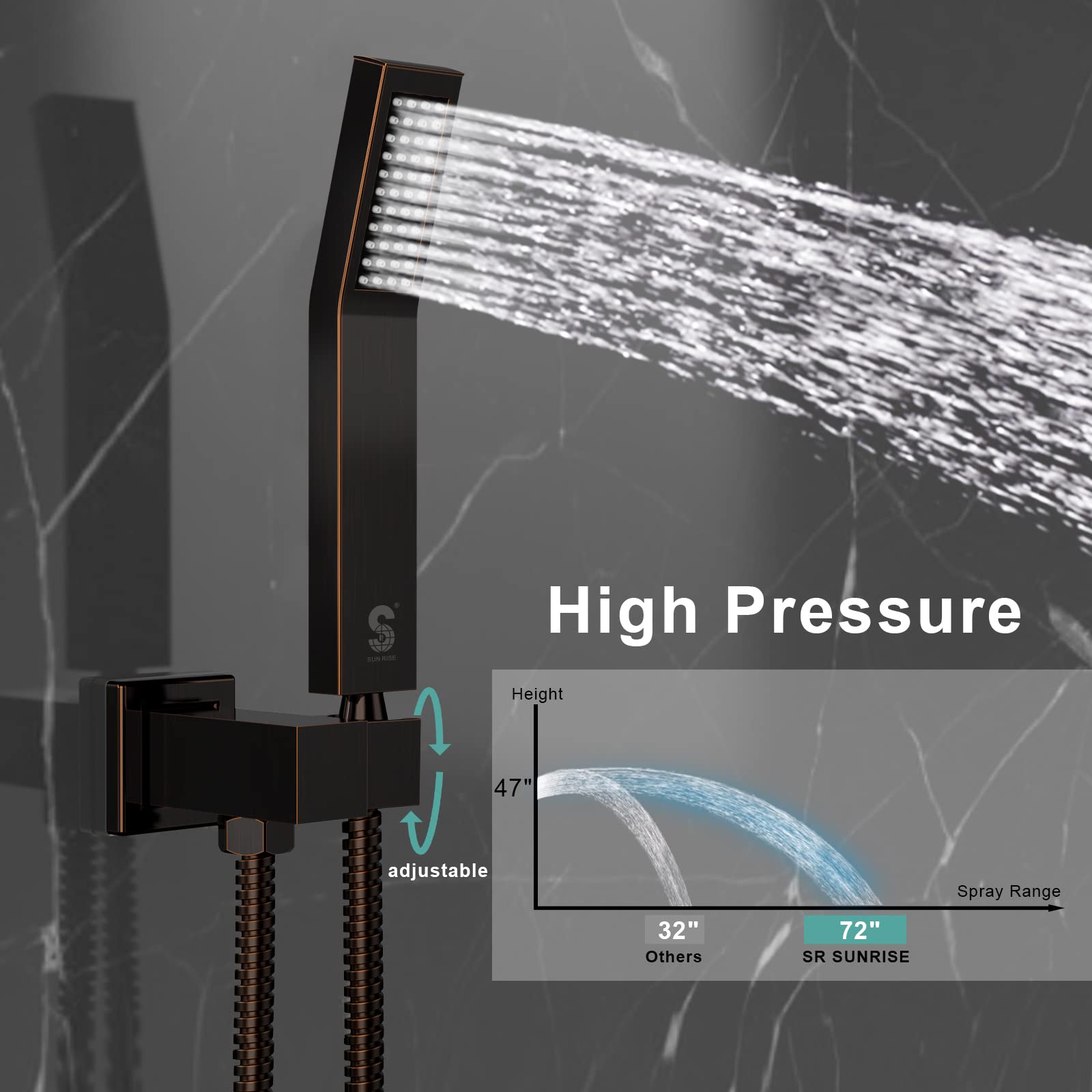 Bathtub Faucet Shower System with Tub Spout