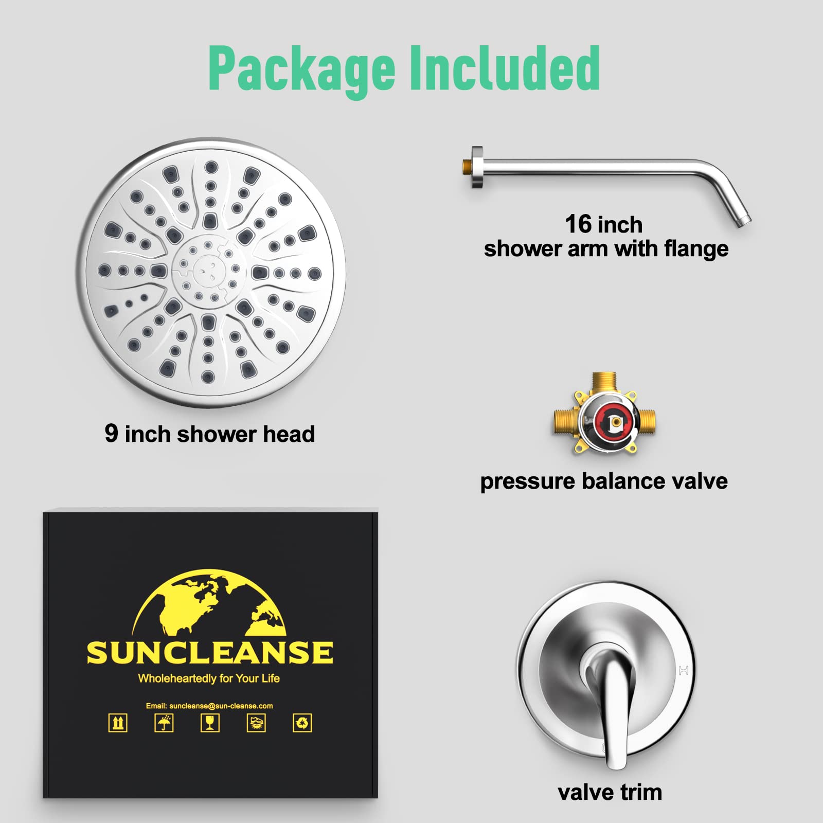 9 Inch Shower Kit （Round）