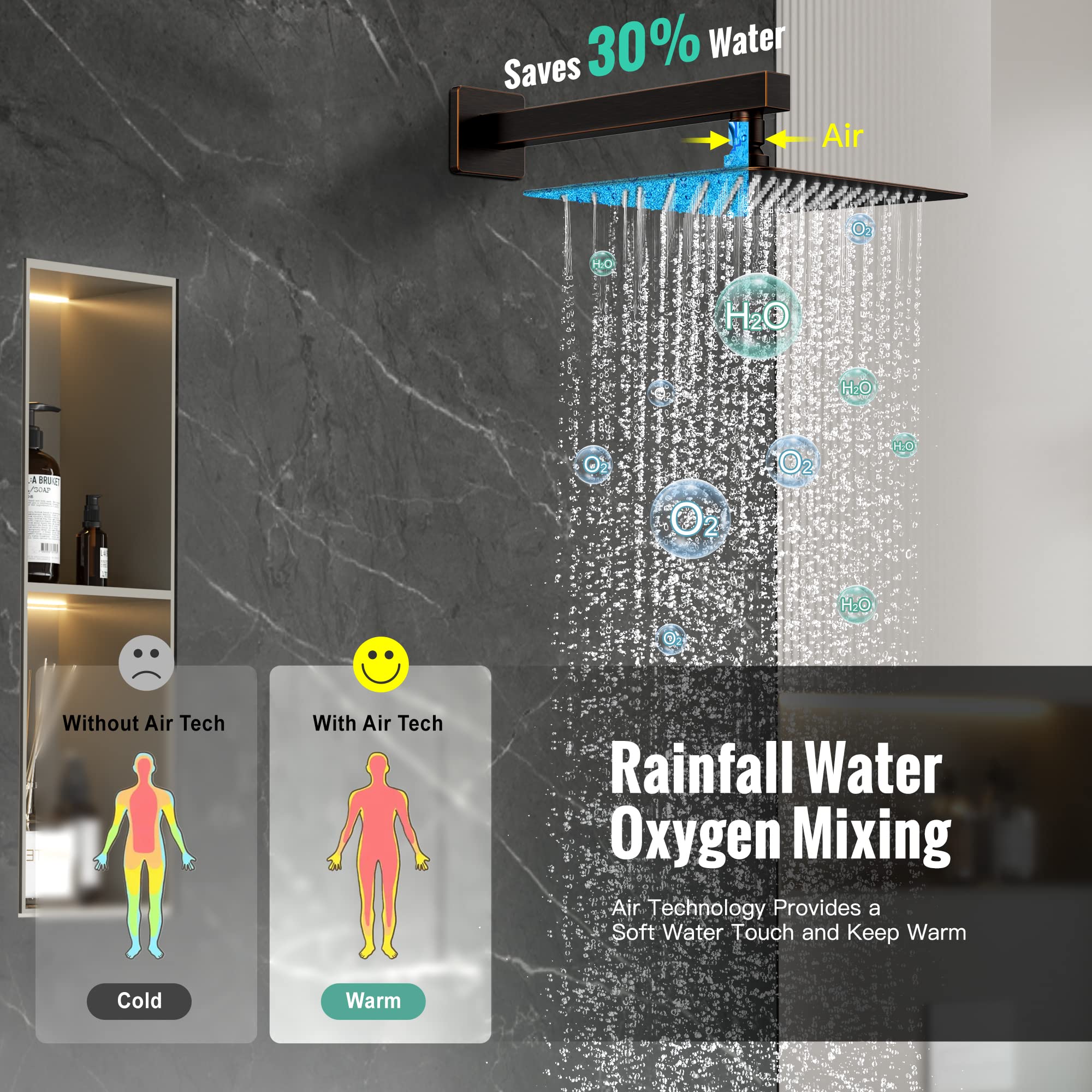 Bathtub Faucet Shower System with Tub Spout