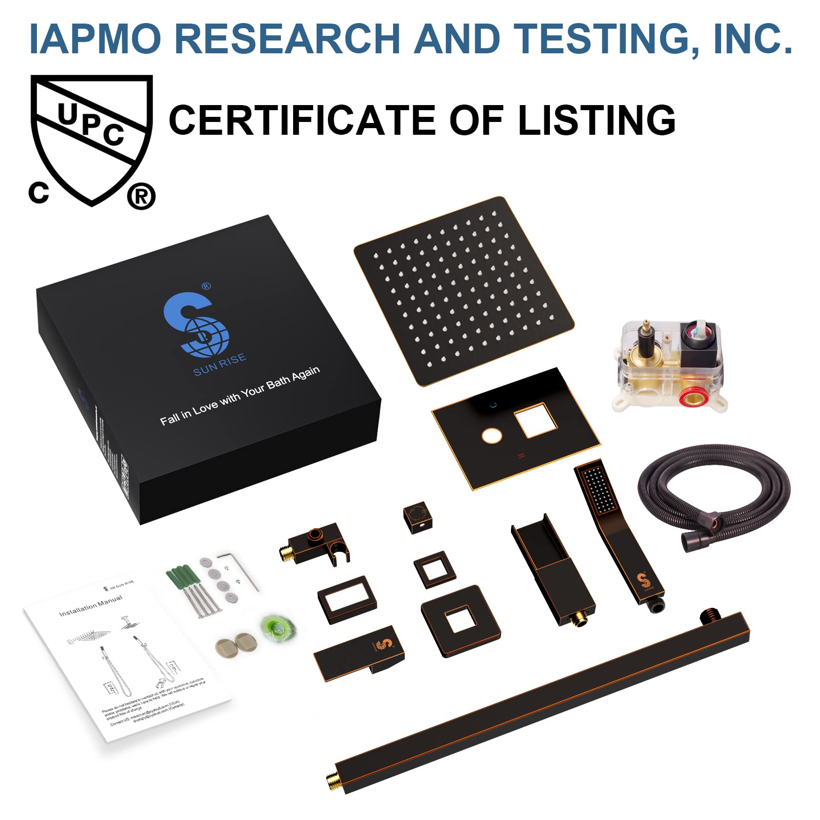 Bathtub Faucet Shower System with Tub Spout