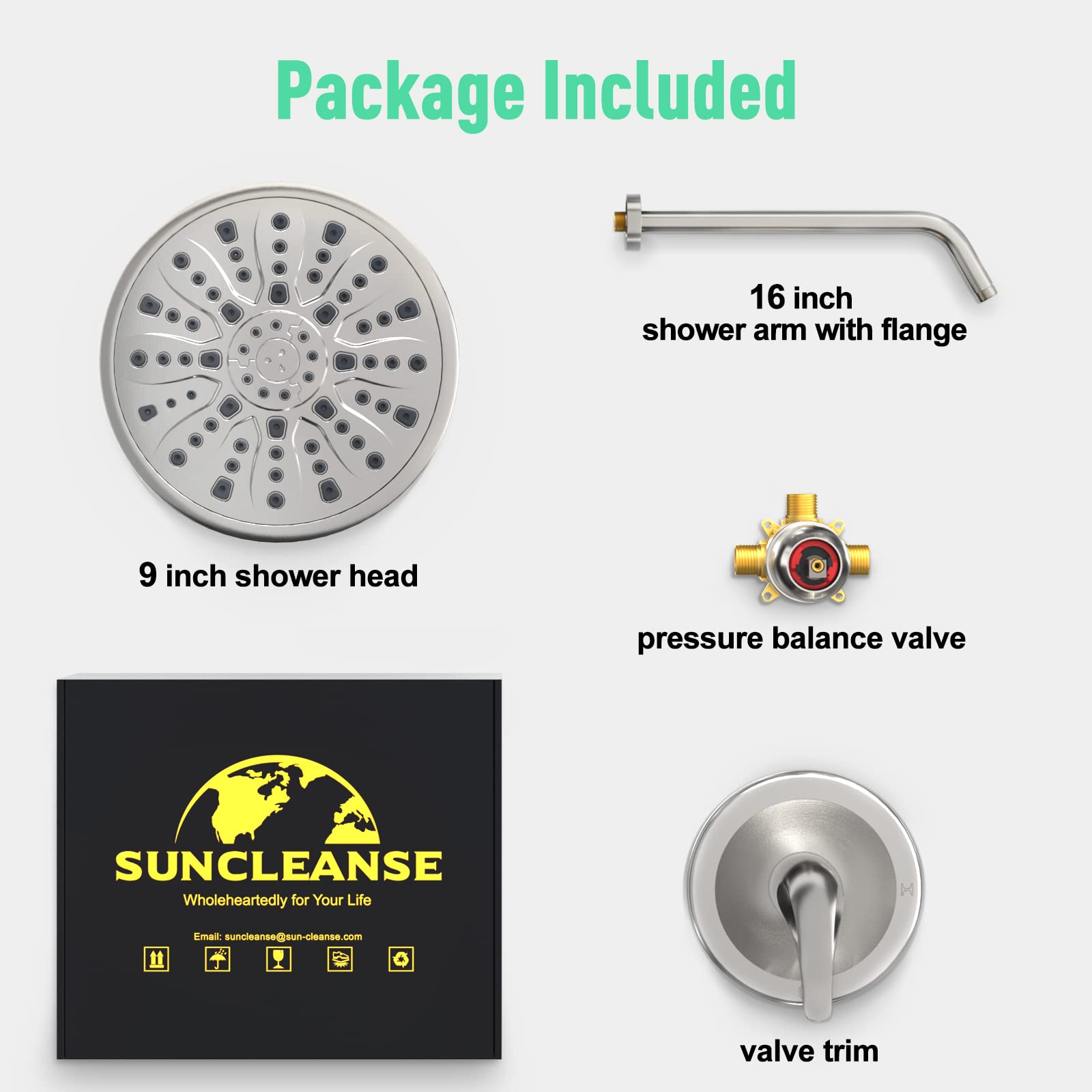 9 Inch Shower Kit （Round）