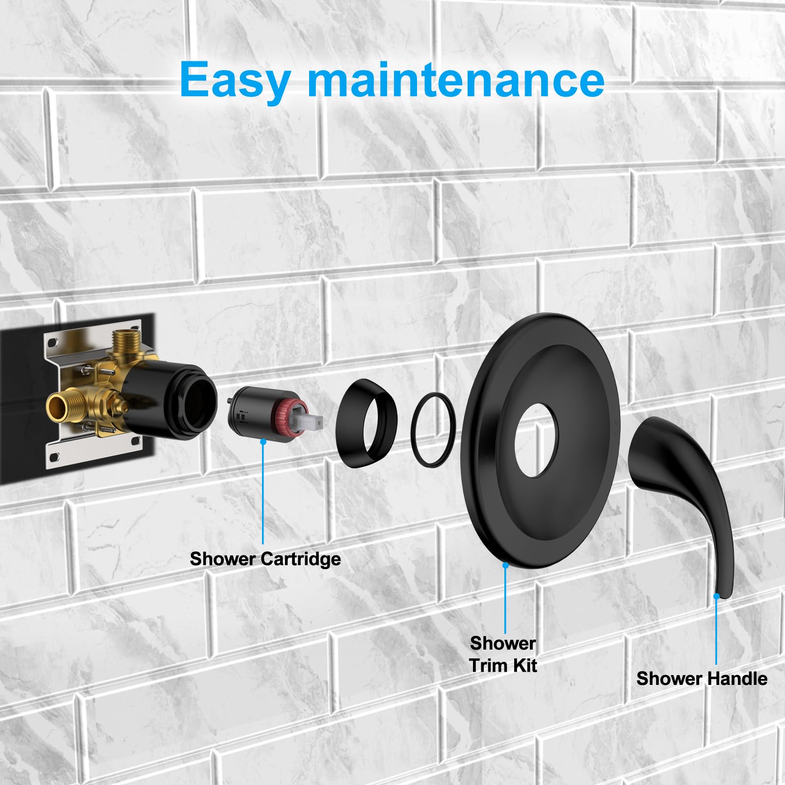 6 Inch Shower Kit （Round）