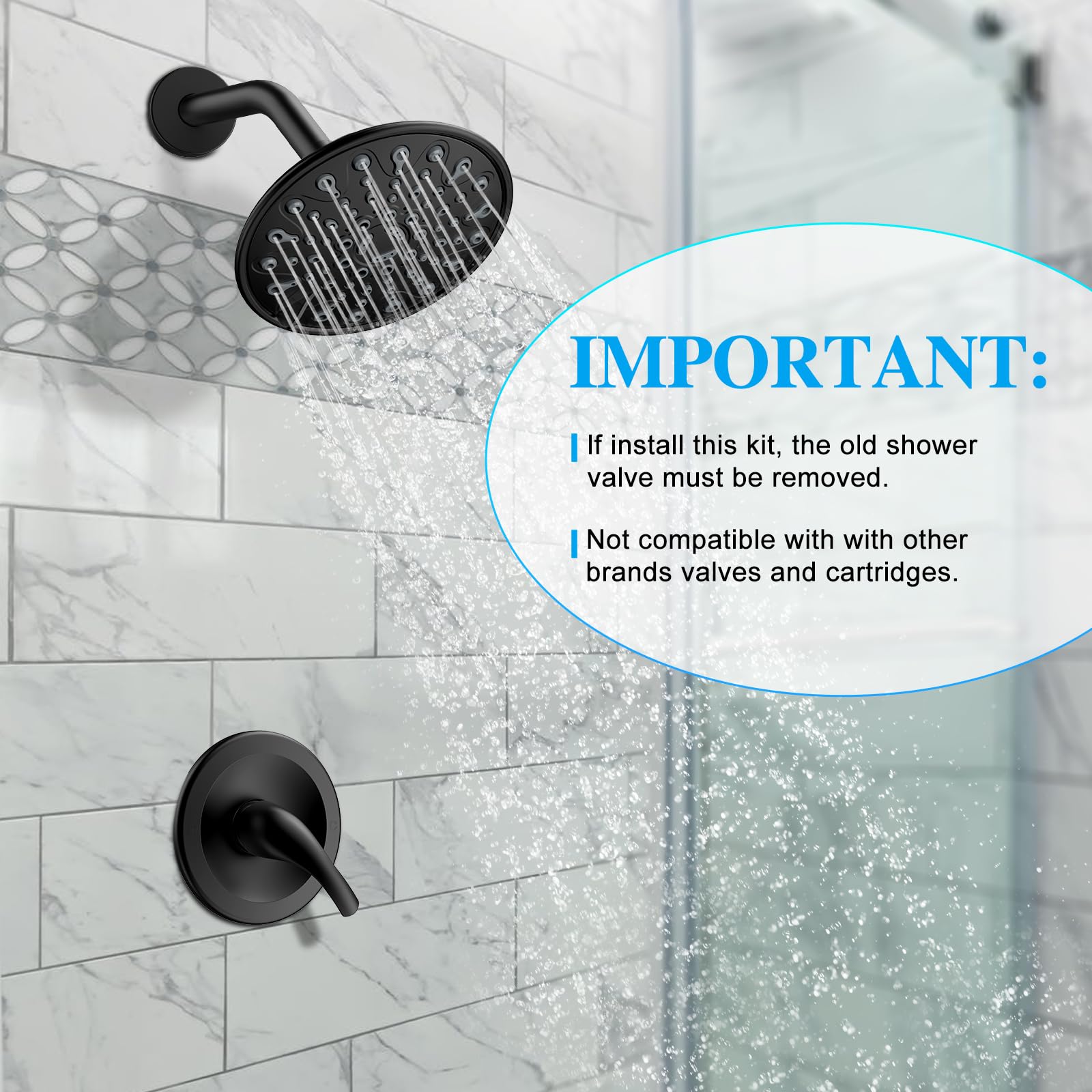 6 Inch Shower Kit （Round）