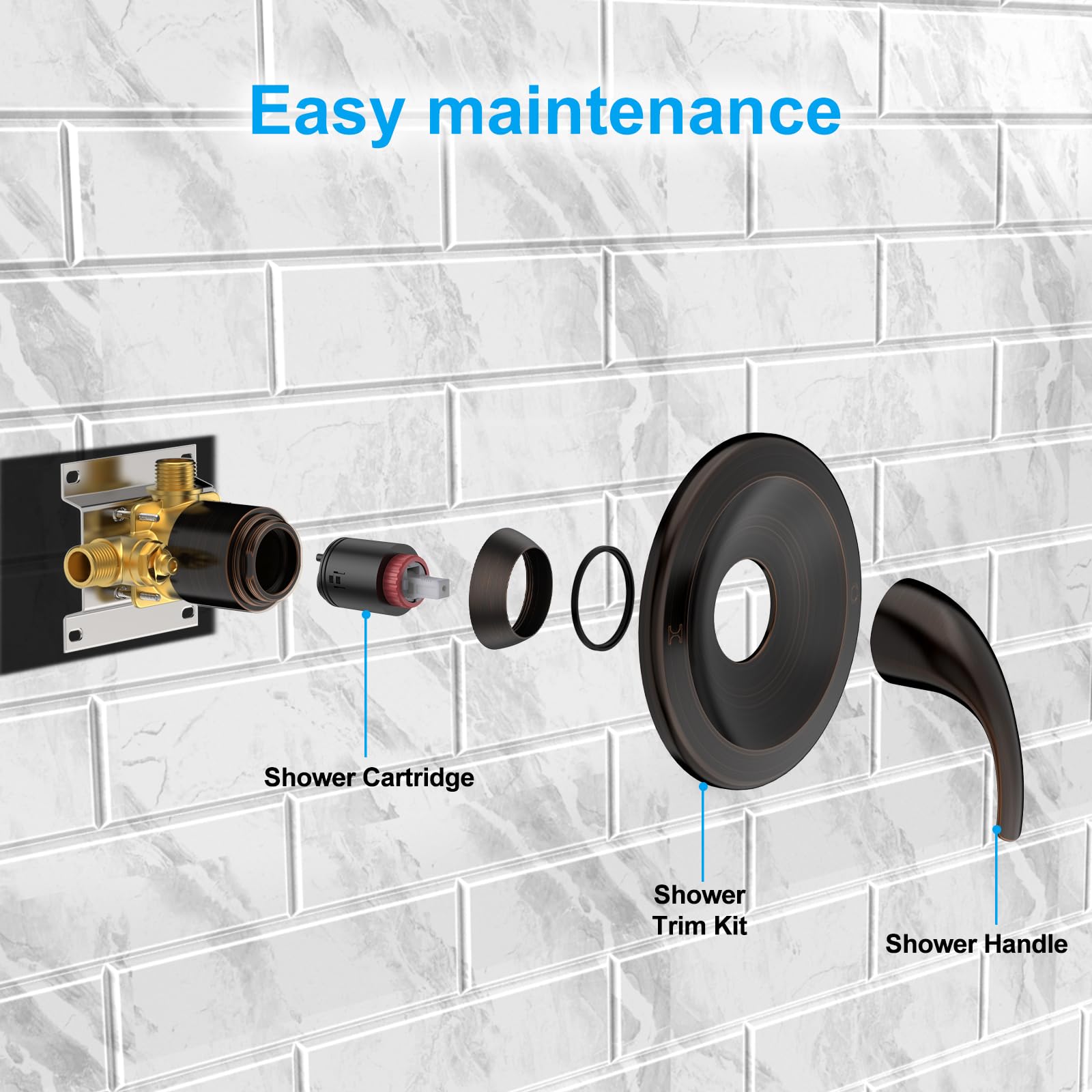 6 Inch Shower Kit （Round）