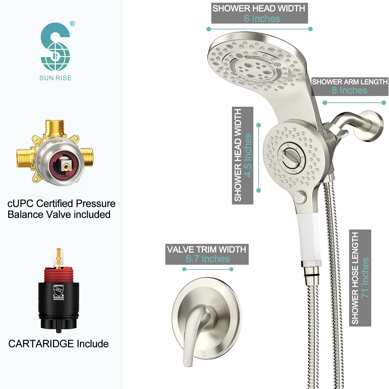 2-in-1 Dual Head Shower Kit （Round）