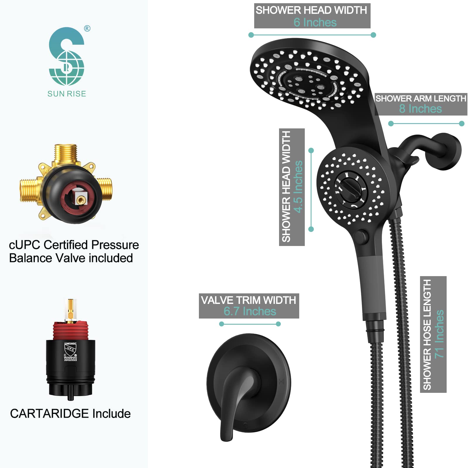 2-in-1 Dual Head Shower Kit （Round）