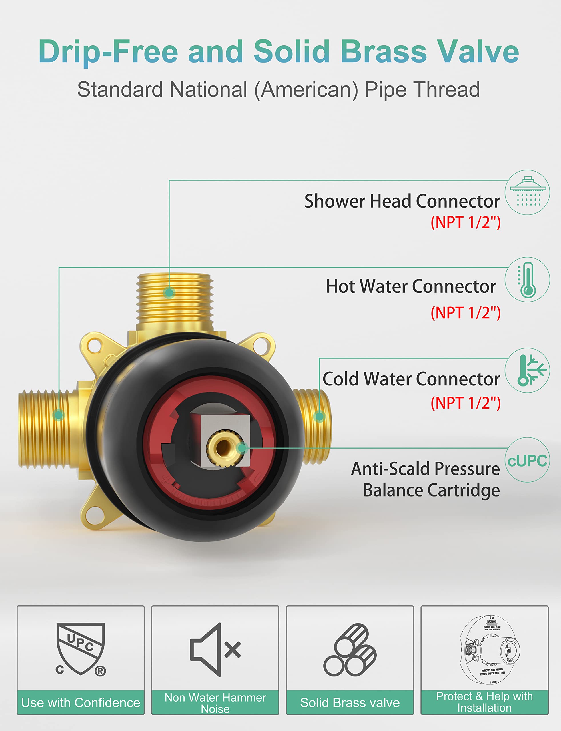 10 Inch Gooseneck Shower Kit （Round）