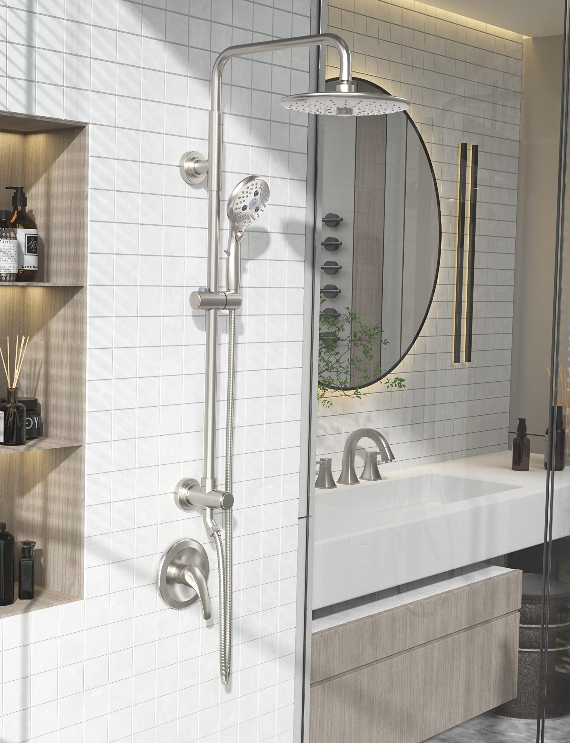 10 Inch Gooseneck Shower Kit （Round）