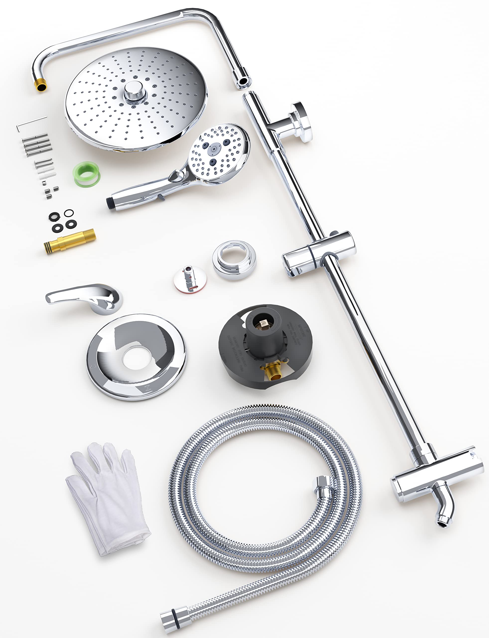 10 Inch Gooseneck Shower Kit （Round）