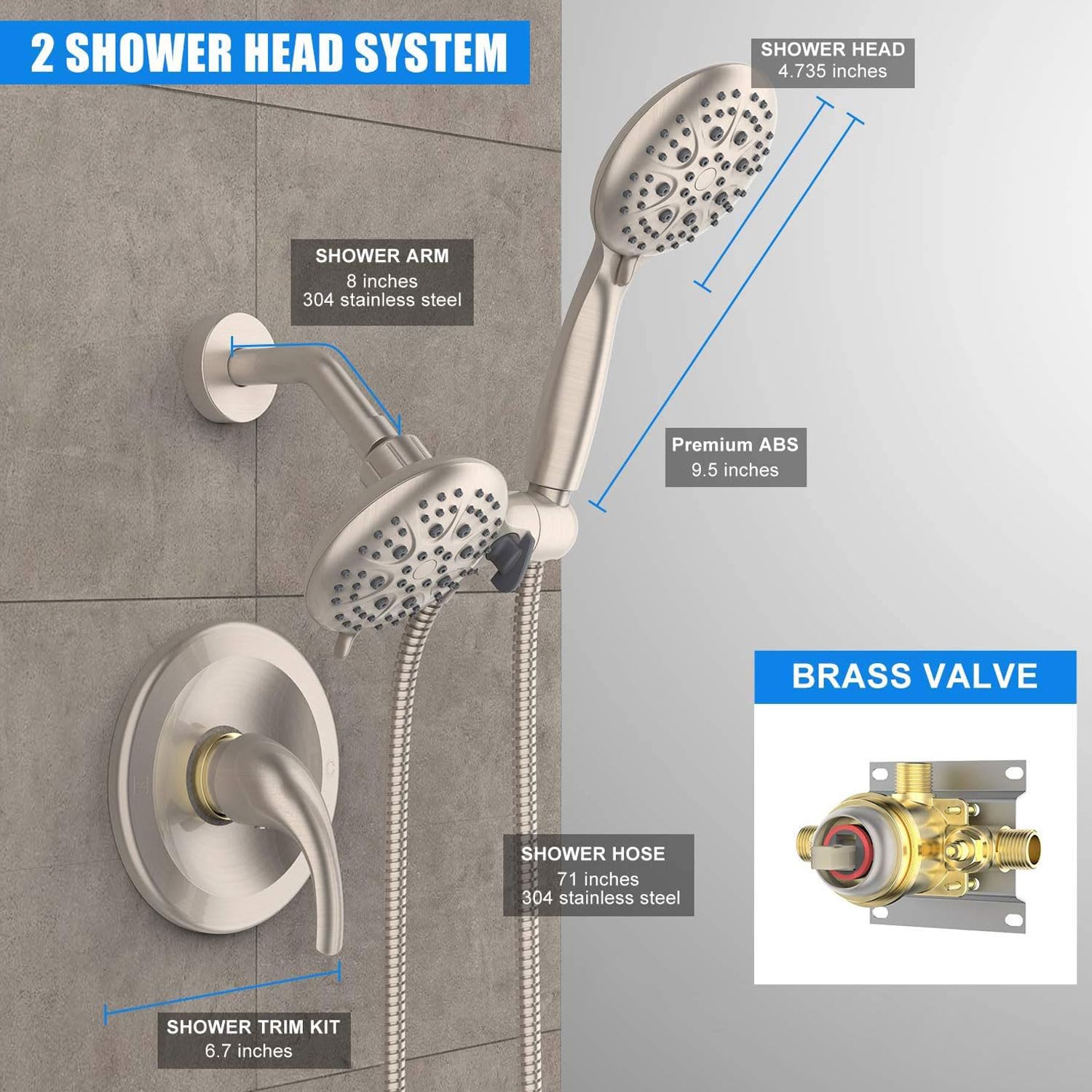 Dual Head Shower Kit （Round）