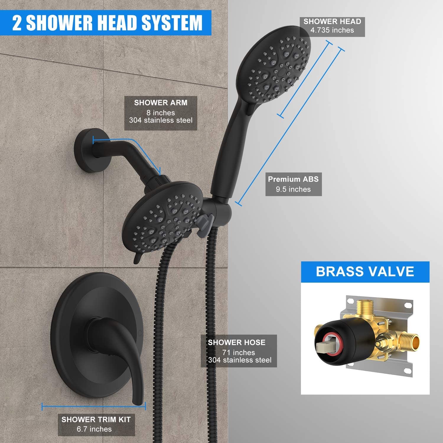 Dual Head Shower Kit （Round）