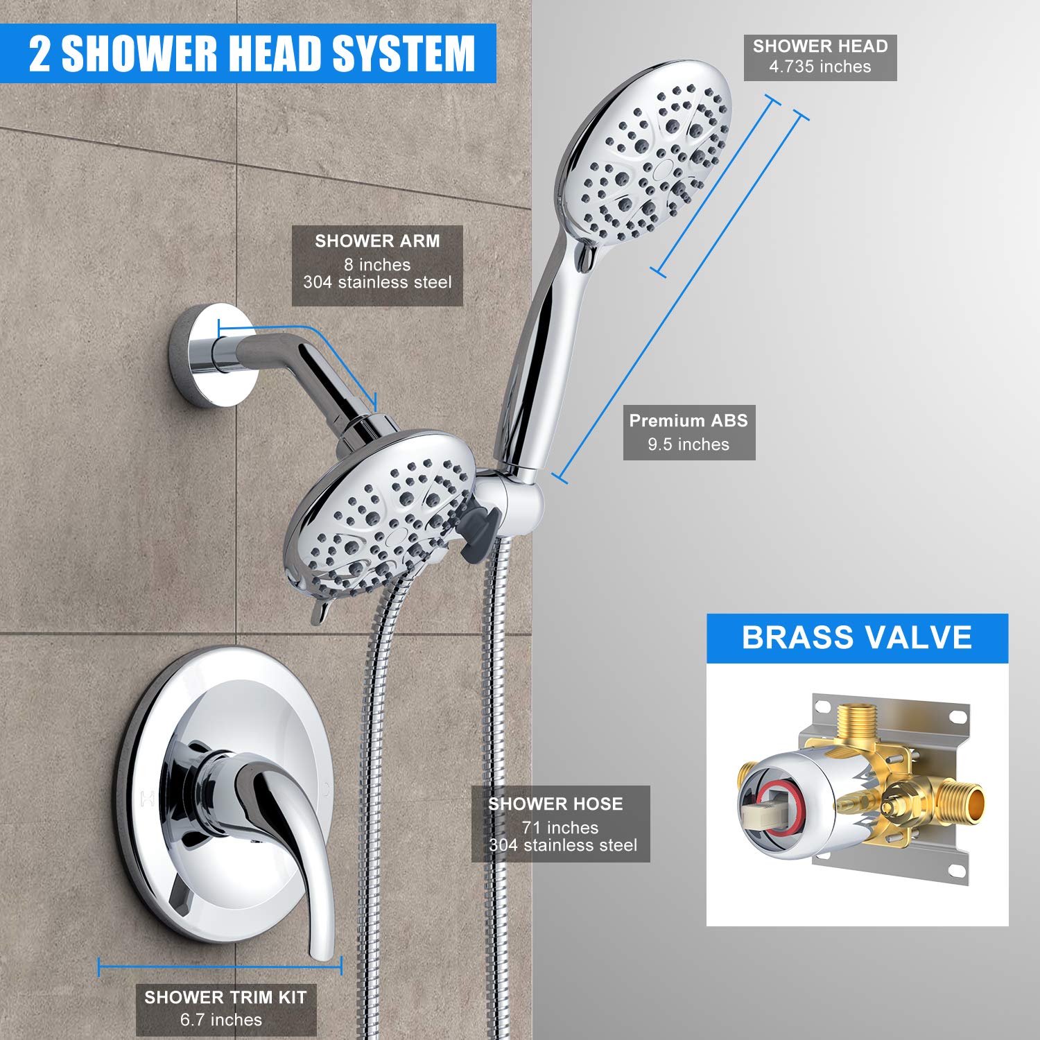 Dual Head Shower Kit （Round）