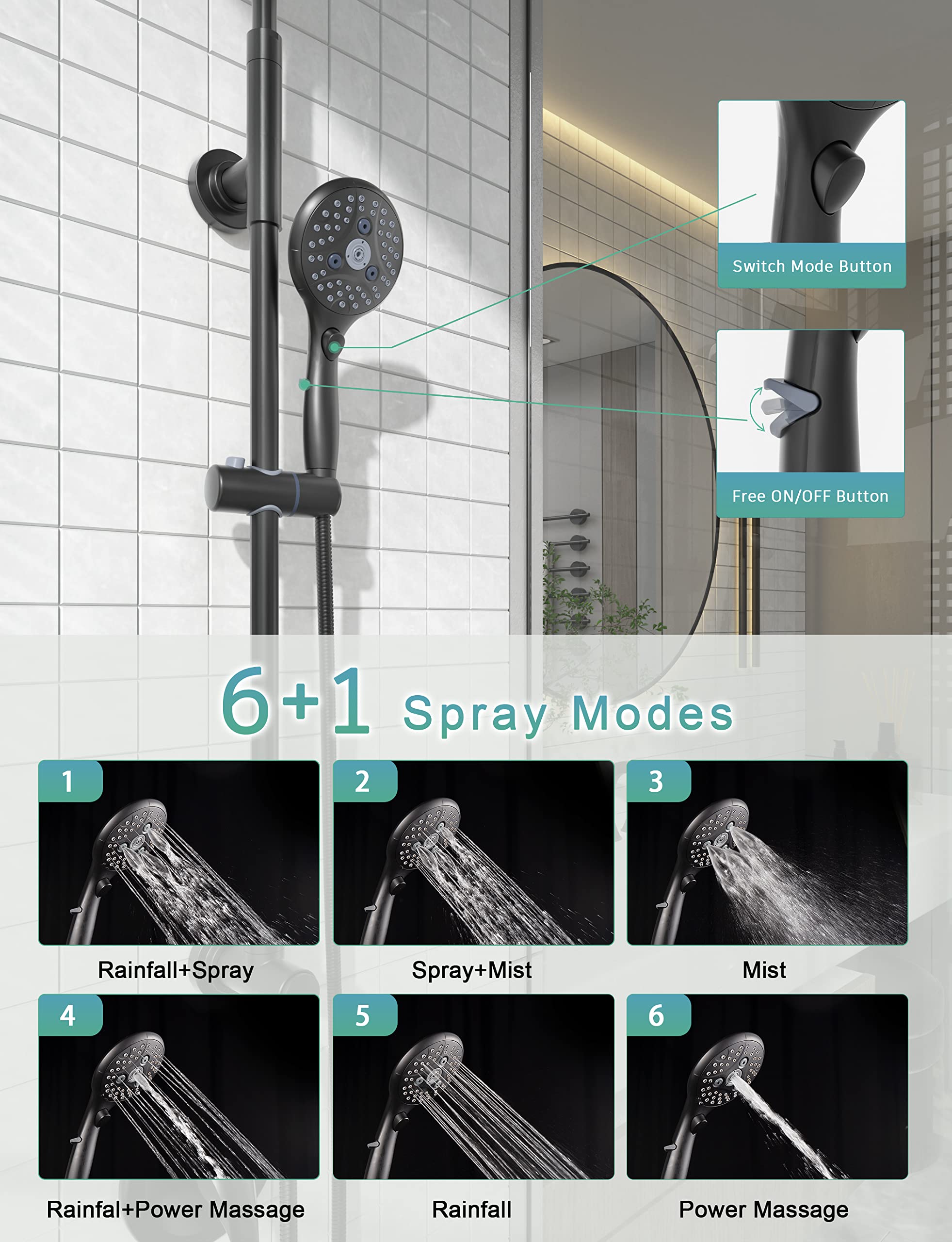 10 Inch Gooseneck Shower Kit （Round）