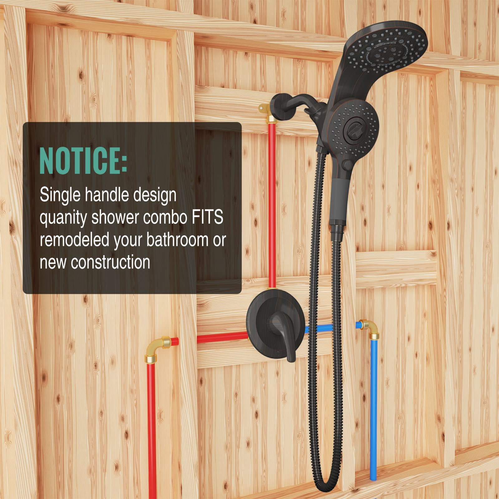 2-in-1 Dual Head Shower Kit （Round）