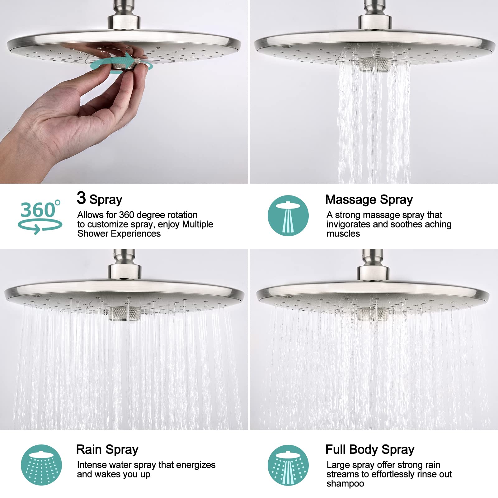 10 Inch Gooseneck Shower Kit （Round）