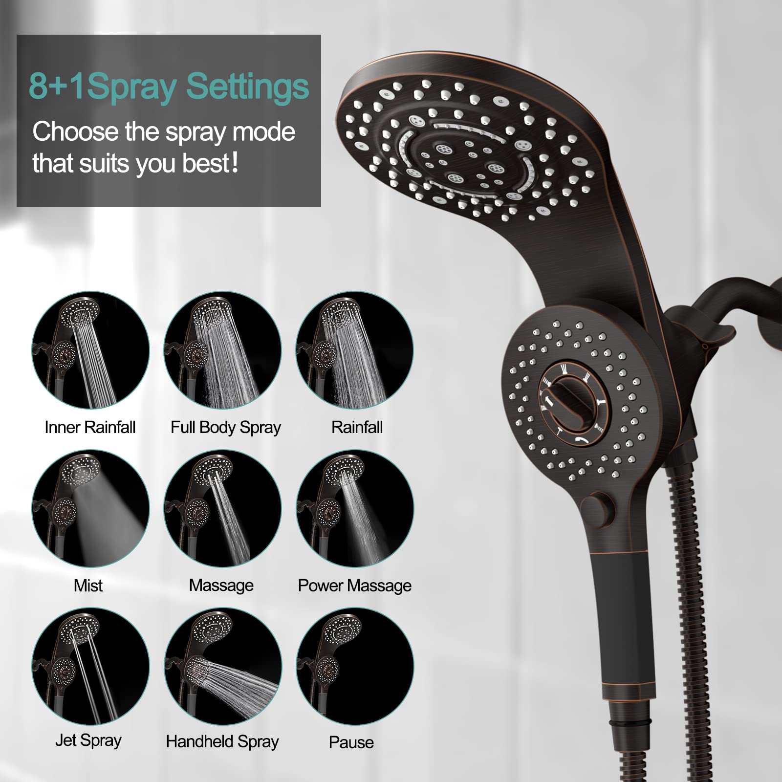 2-in-1 Dual Head Shower Kit （Round）