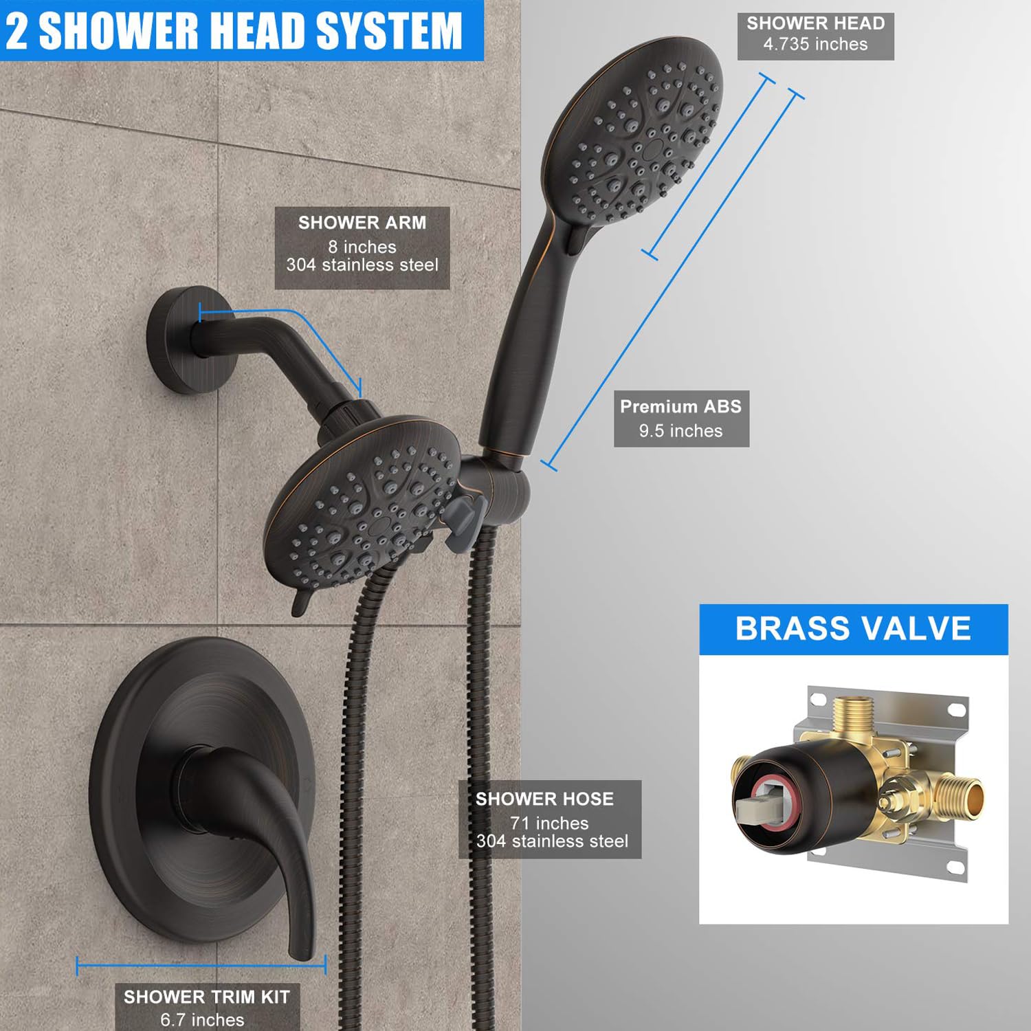 Dual Head Shower Kit （Round）