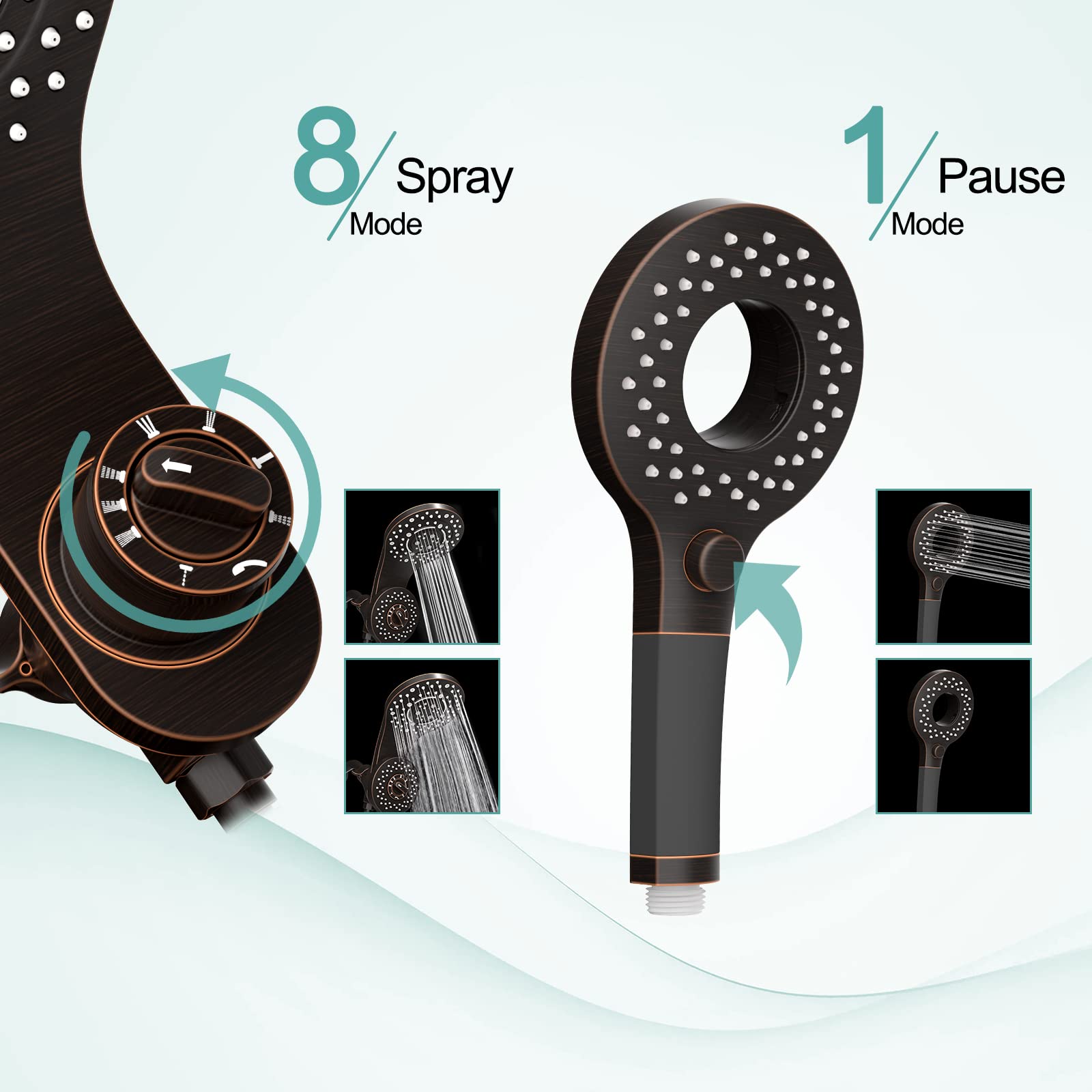 2-in-1 Dual Head Shower Kit （Round）