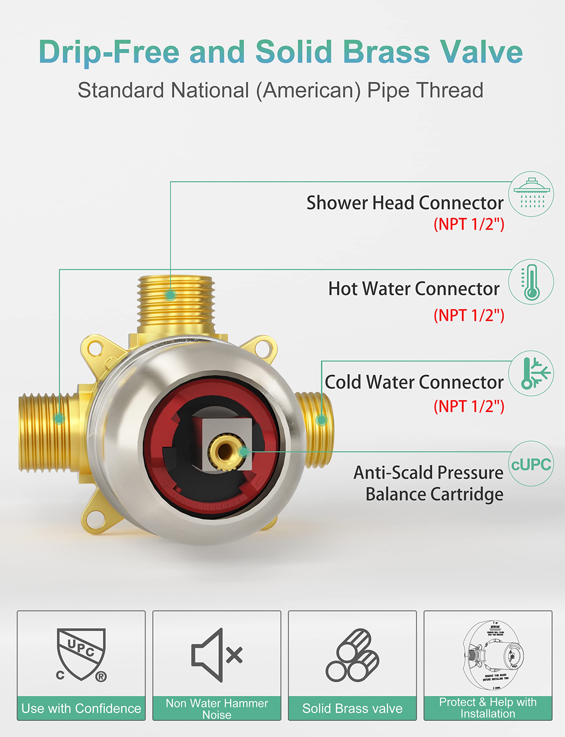 10 Inch Gooseneck Shower Kit （Round）