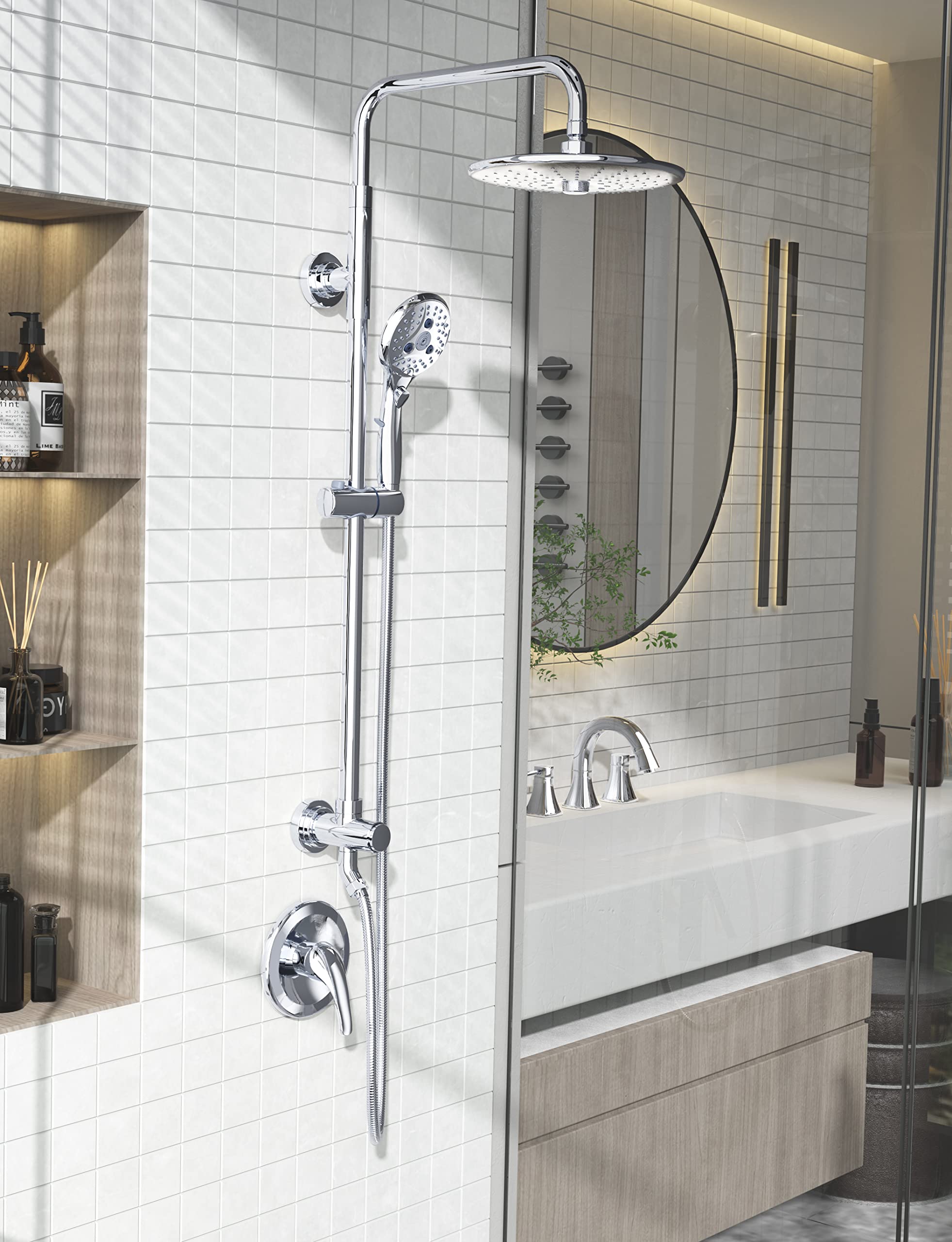 10 Inch Gooseneck Shower Kit （Round）