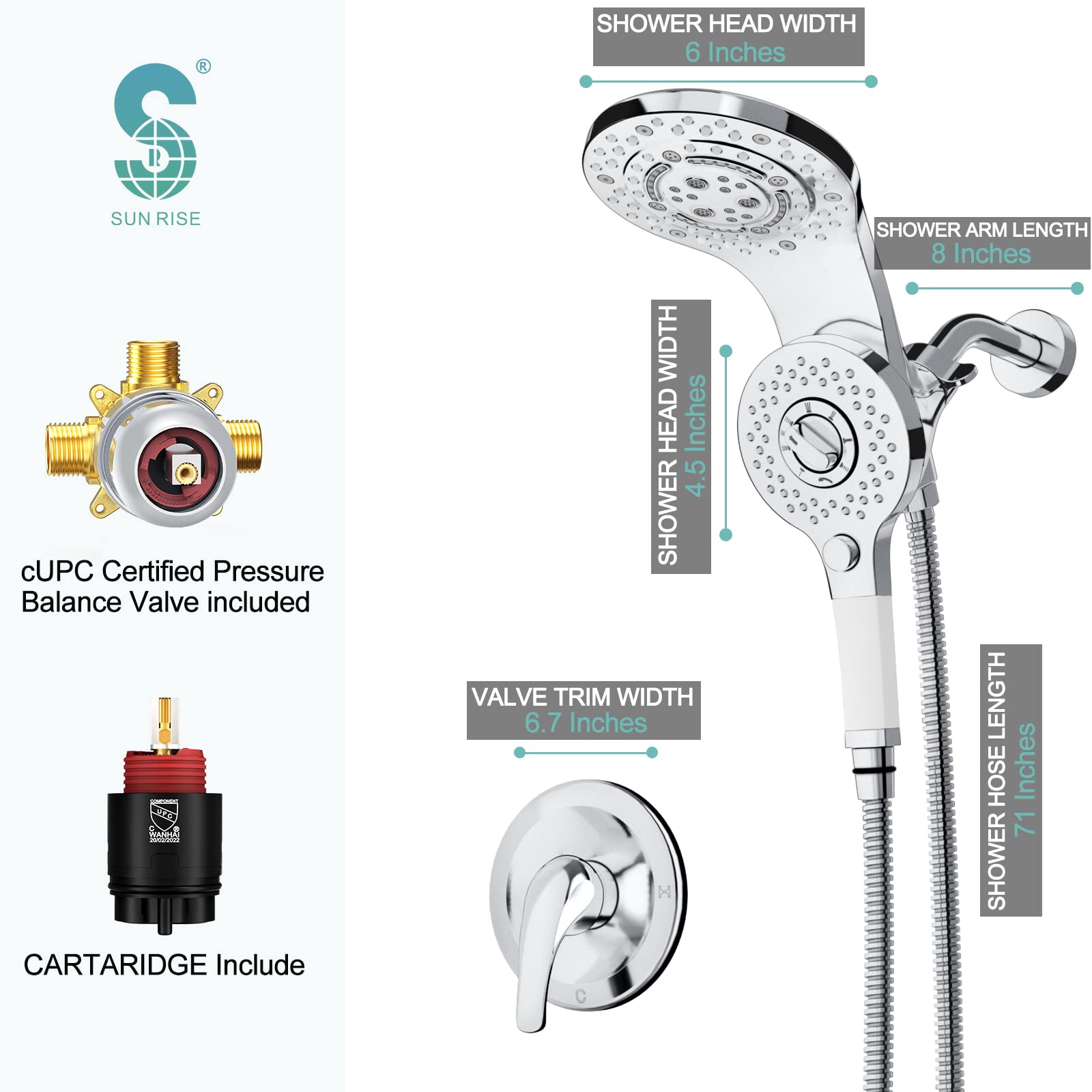 2-in-1 Dual Head Shower Kit （Round）