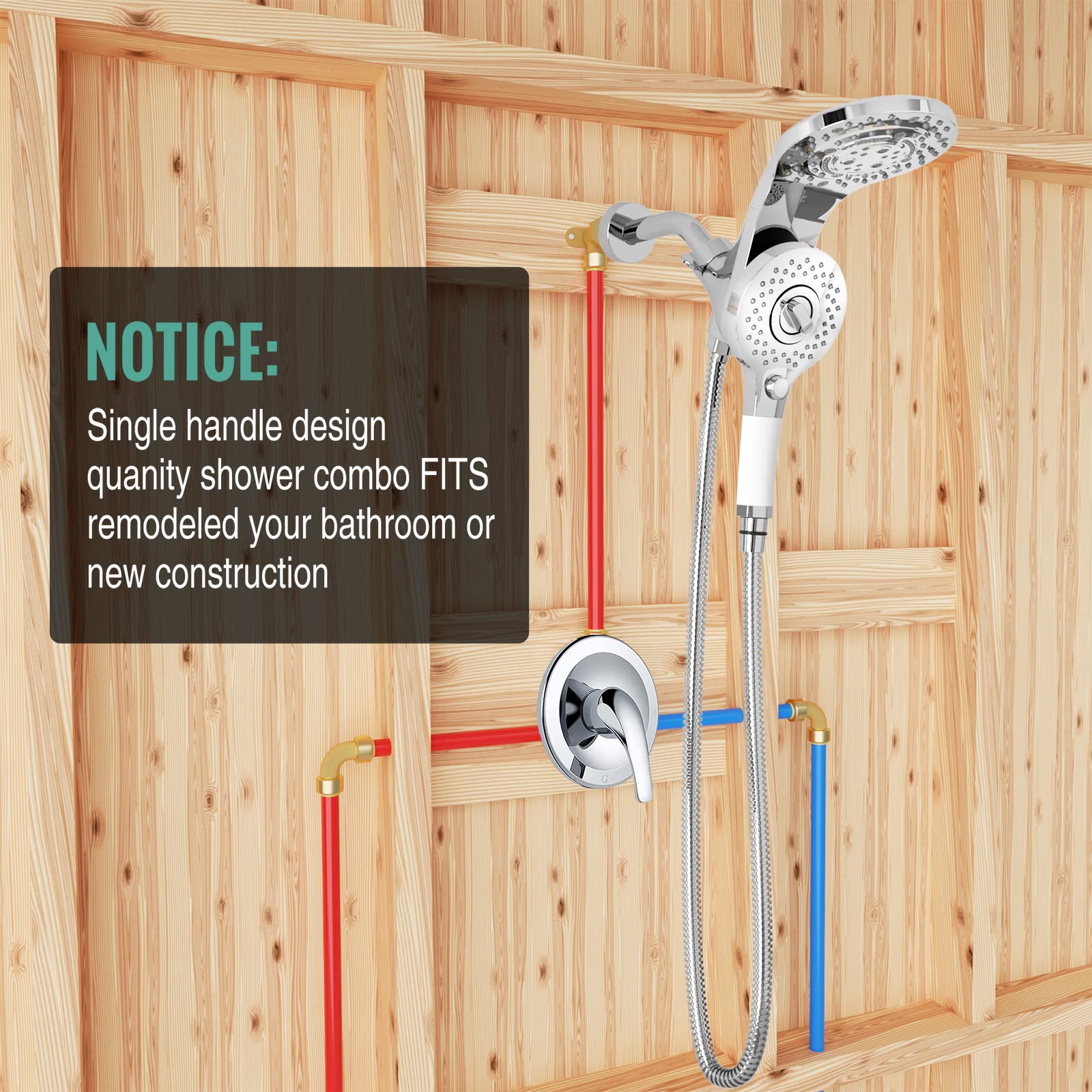 2-in-1 Dual Head Shower Kit （Round）