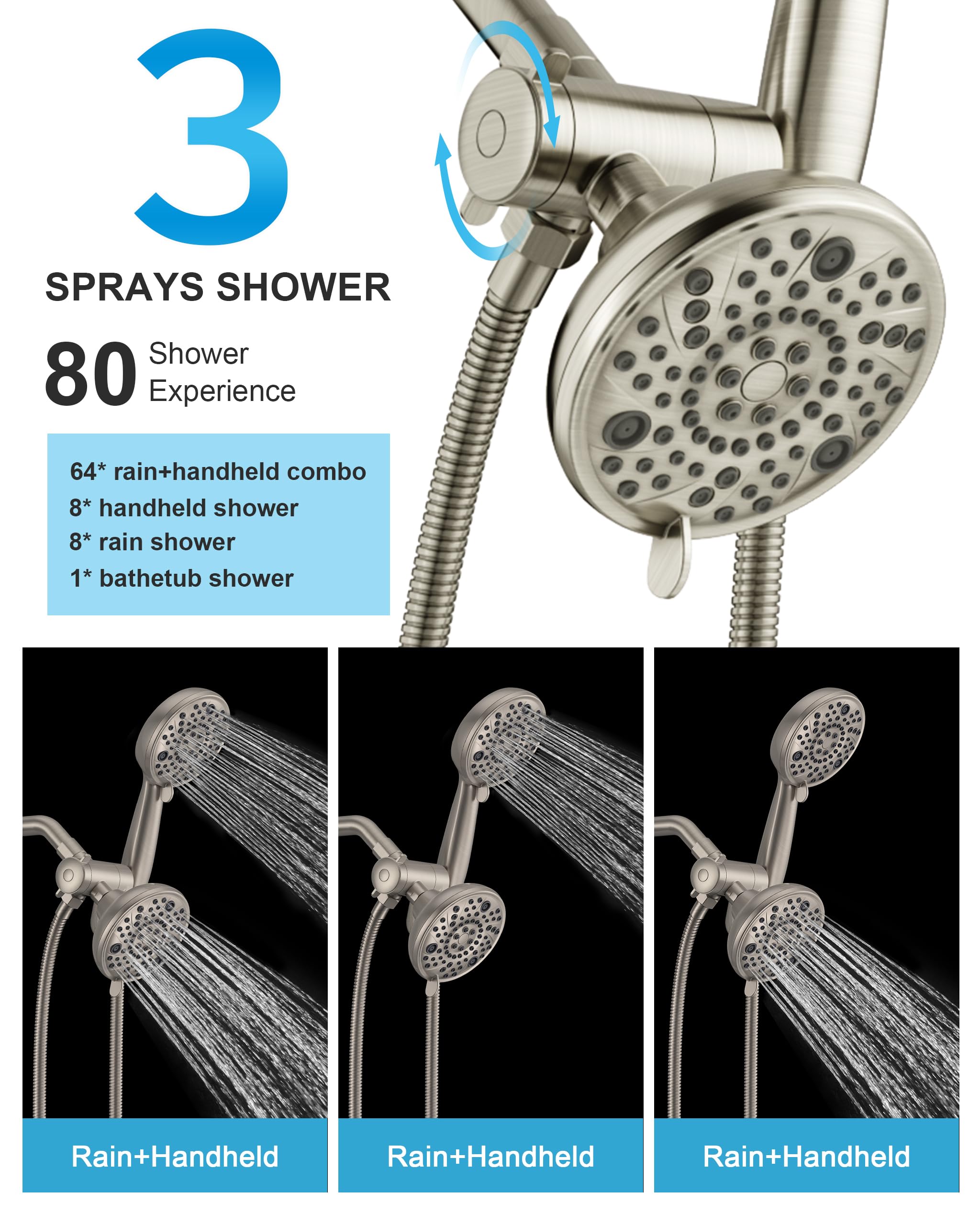 Dual Head Shower Kit （Round）
