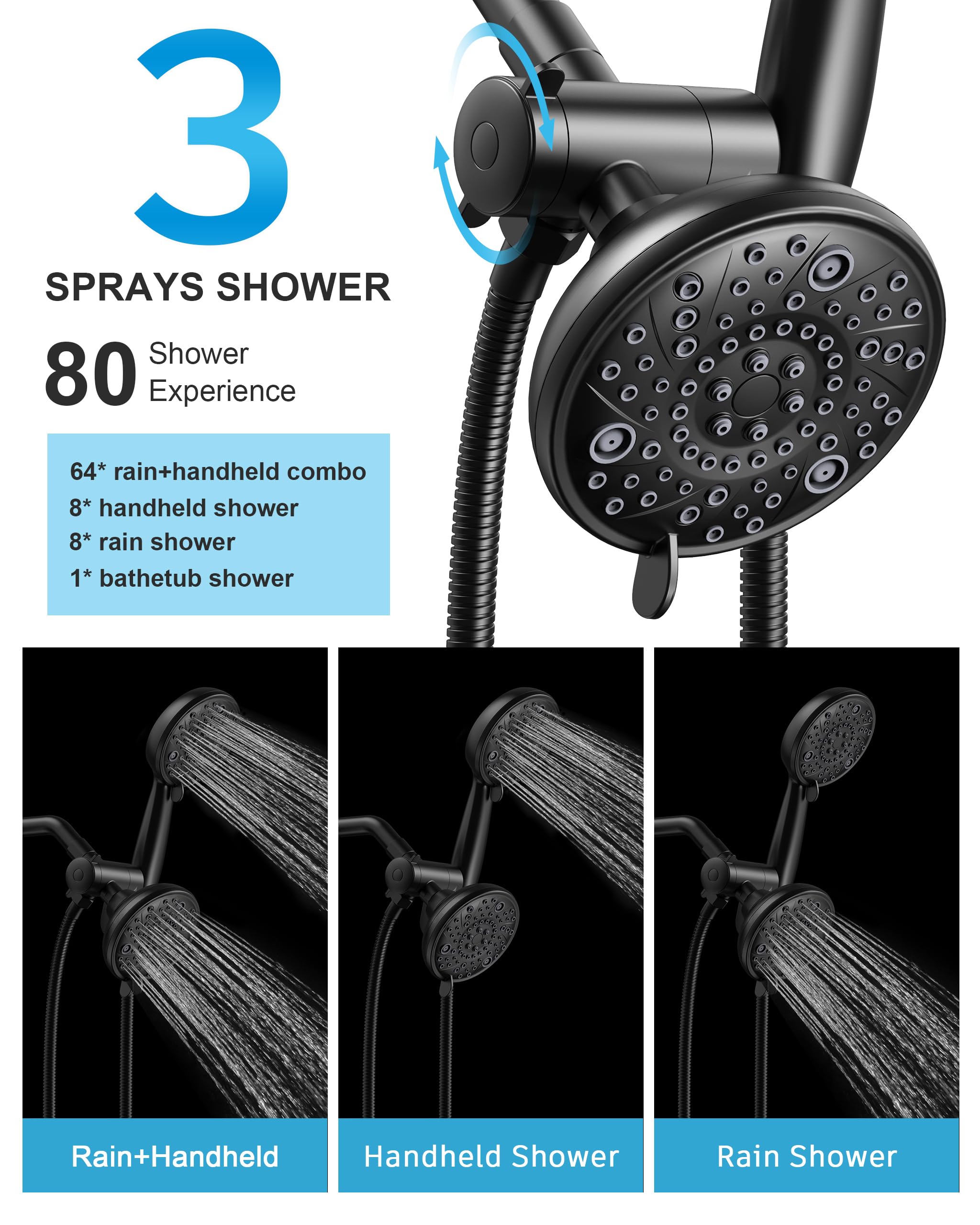 Dual Head Shower Kit （Round）