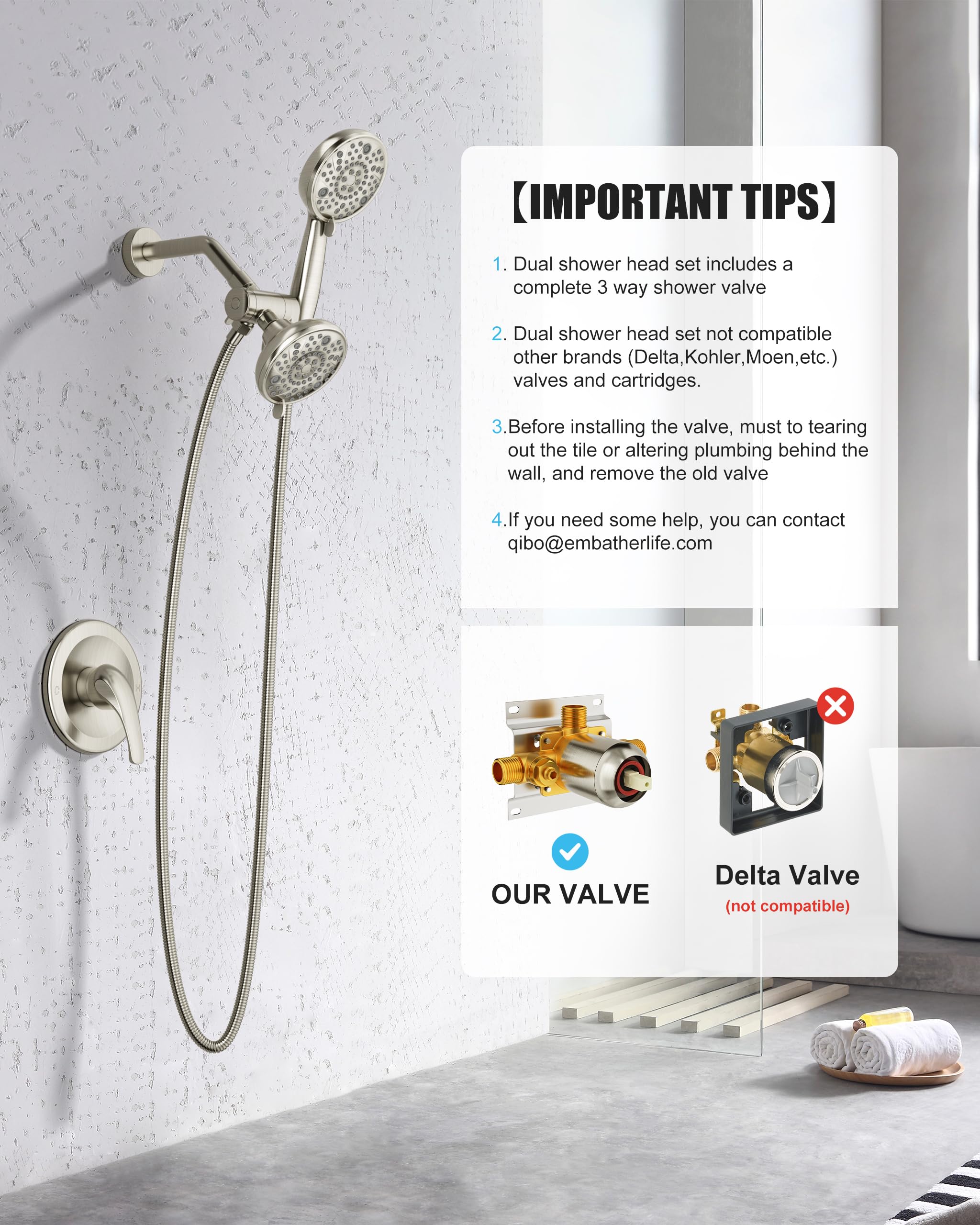 Dual Head Shower Kit （Round）