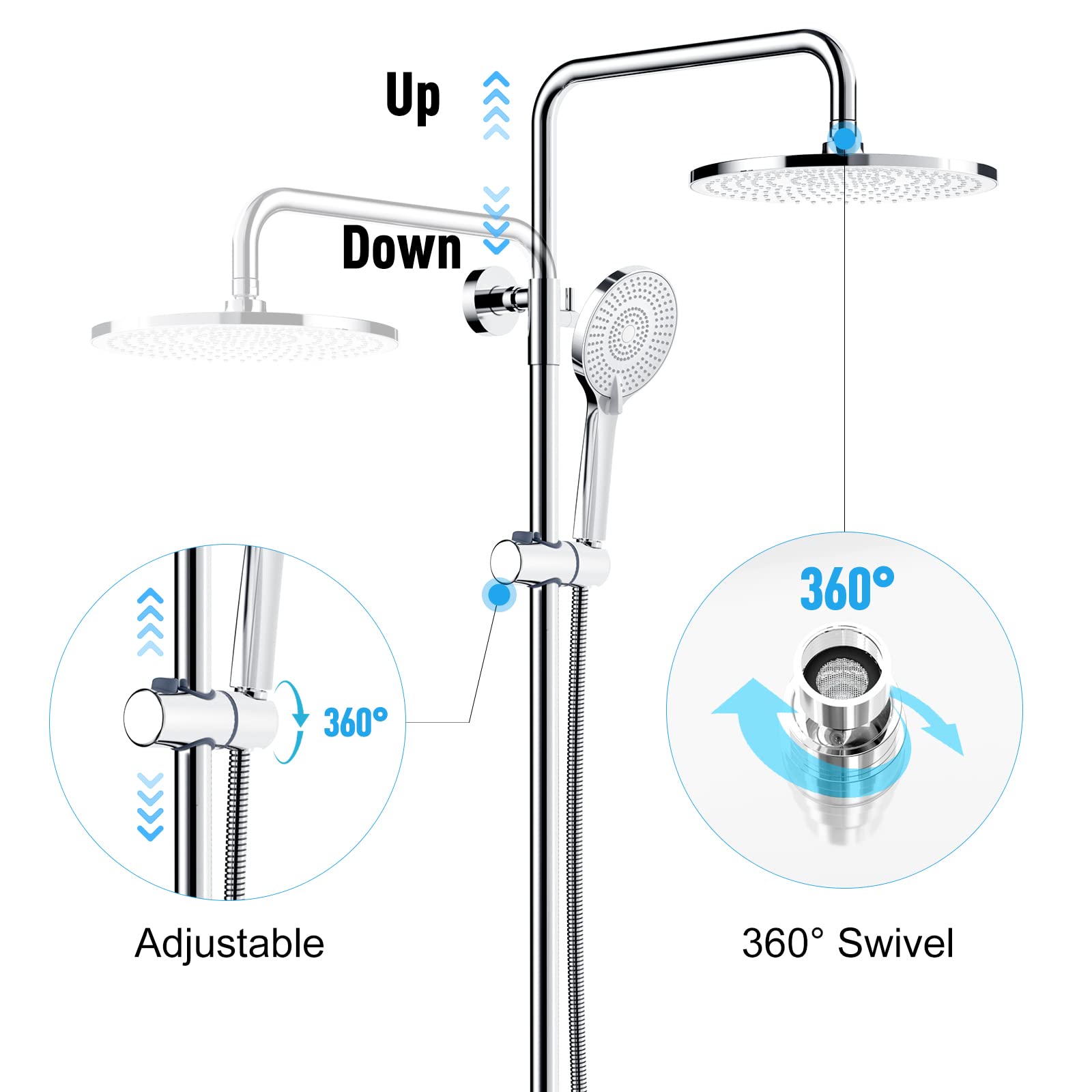 Bottom Outlet Shower System (Non-Thermostatic)