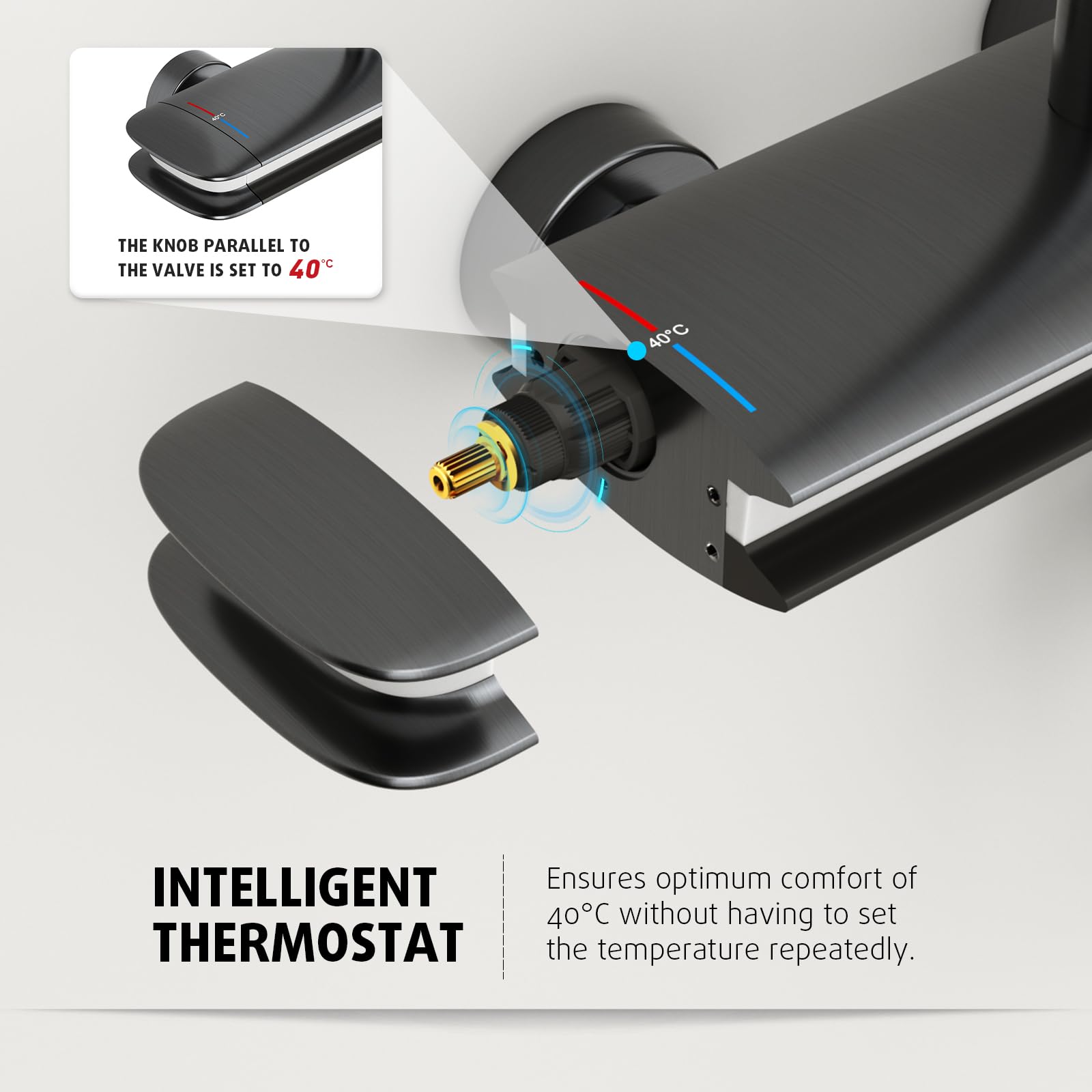 13 Inch Piano Key Shower System (Thermostatic)