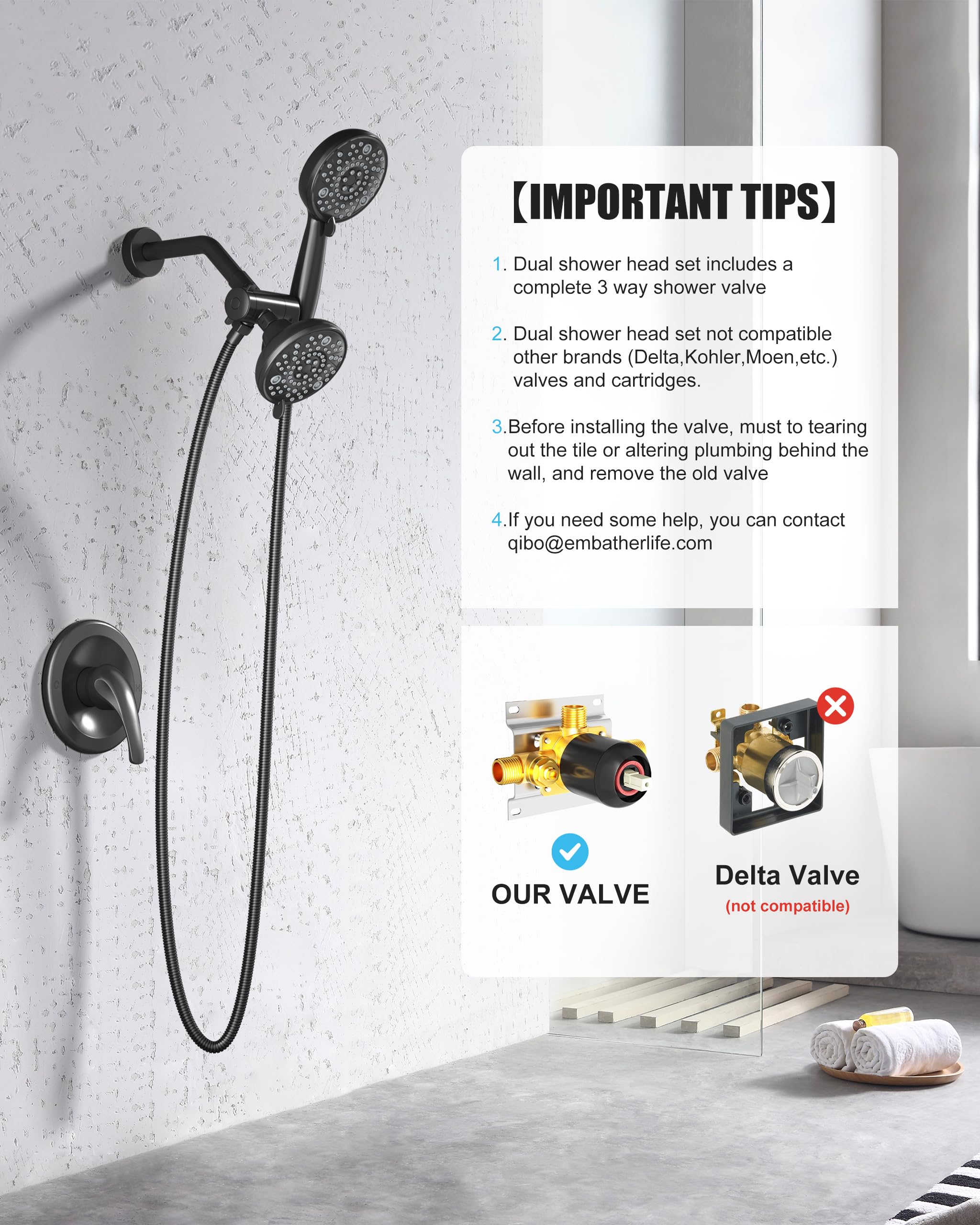 Dual Head Shower Kit （Round）