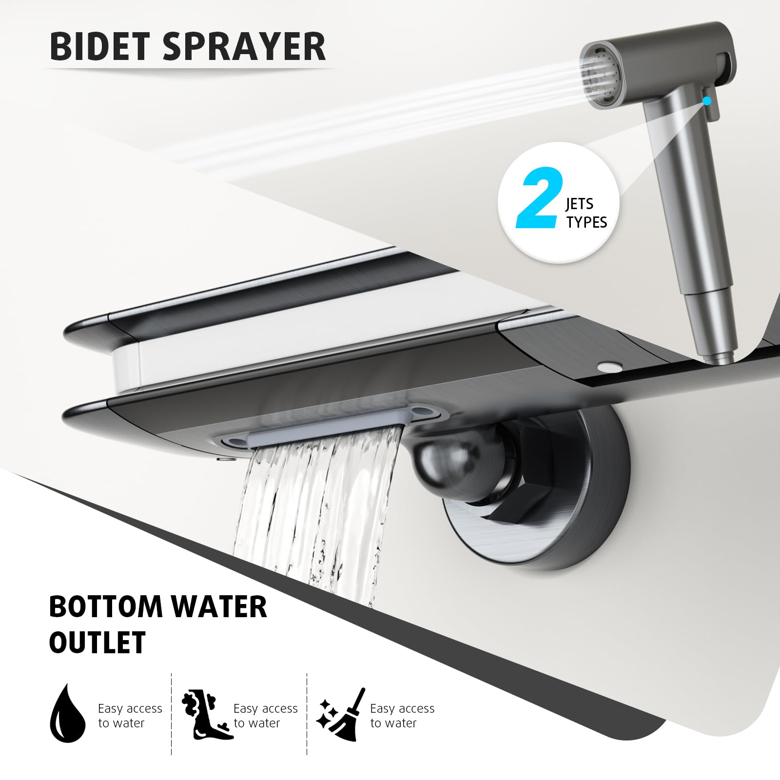 13 Inch Piano Key Shower System (Thermostatic)