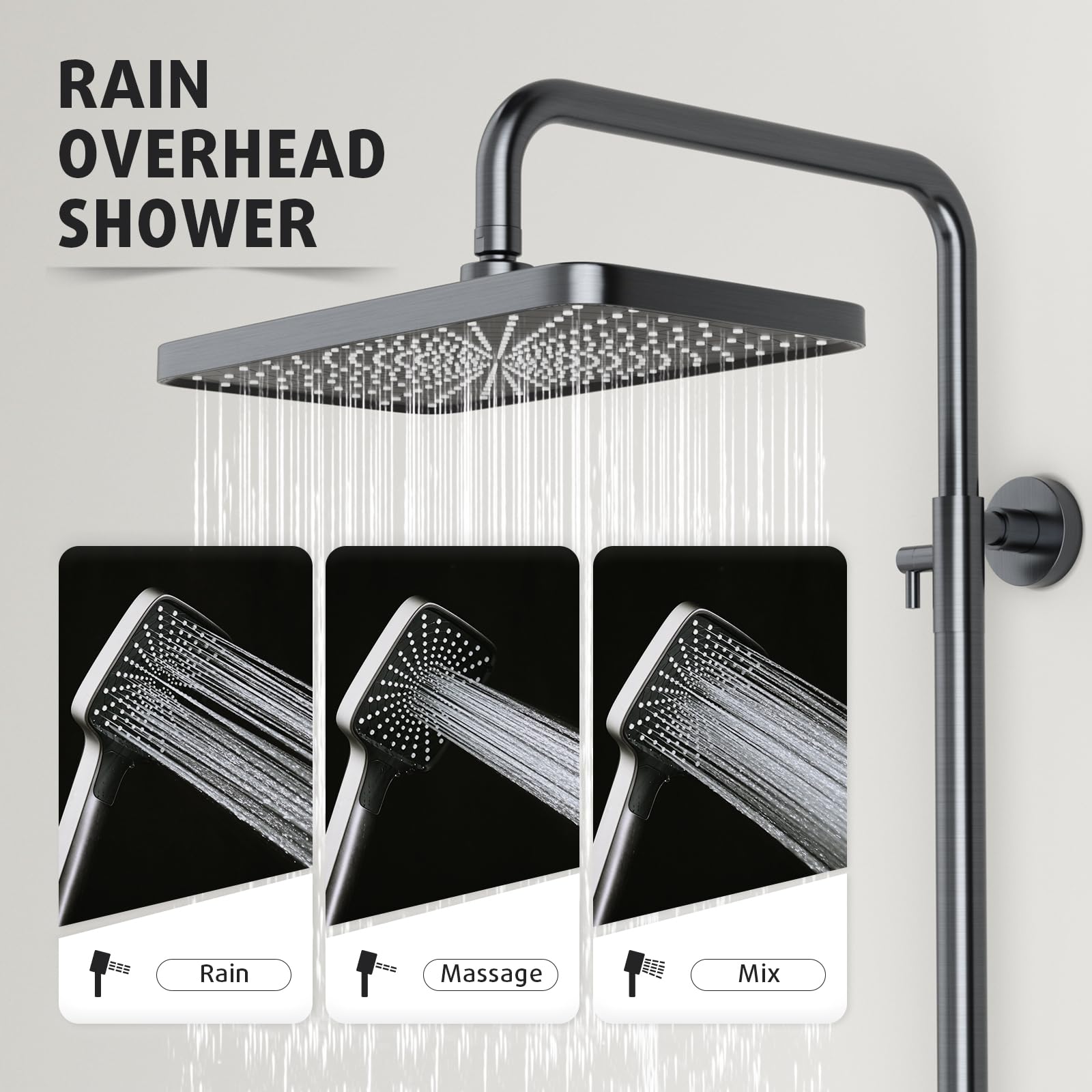 13 Inch Piano Key Shower System (Thermostatic)